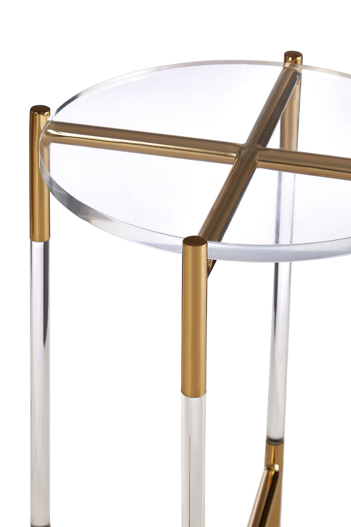 Martini Tisch mit grauer Marmorplatte
