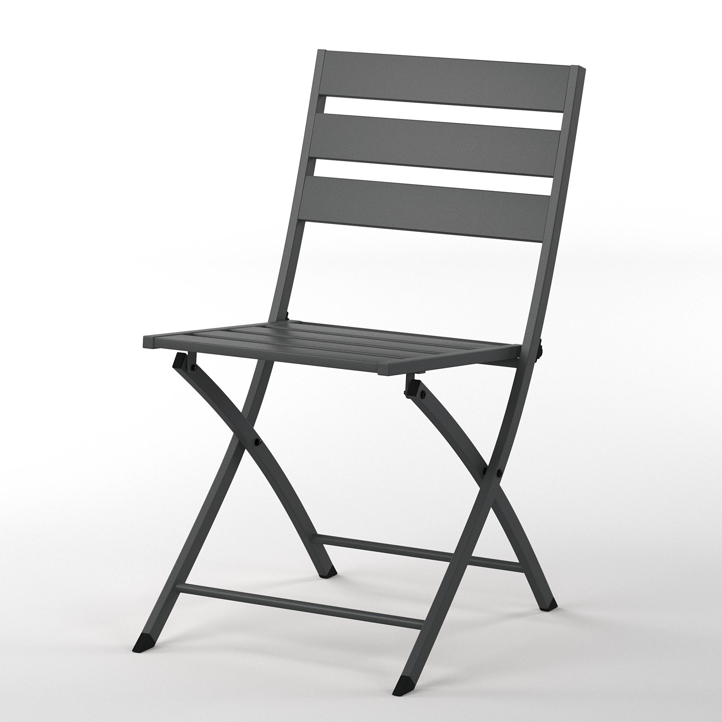 Folding chair Kovo set of 2 steel anthracite