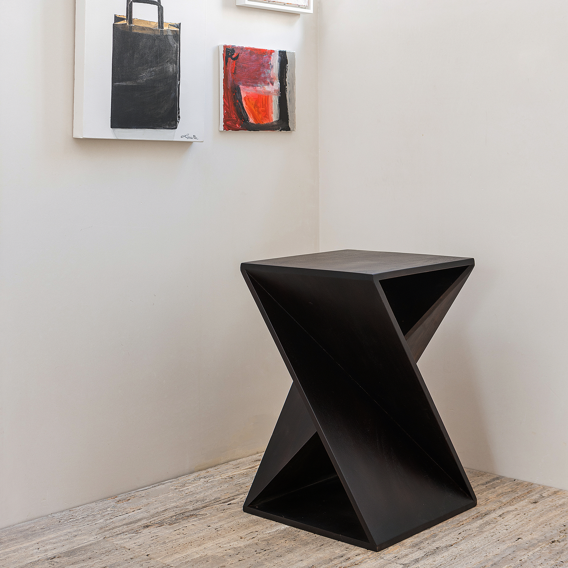 Ikem Side Table Acacia Black