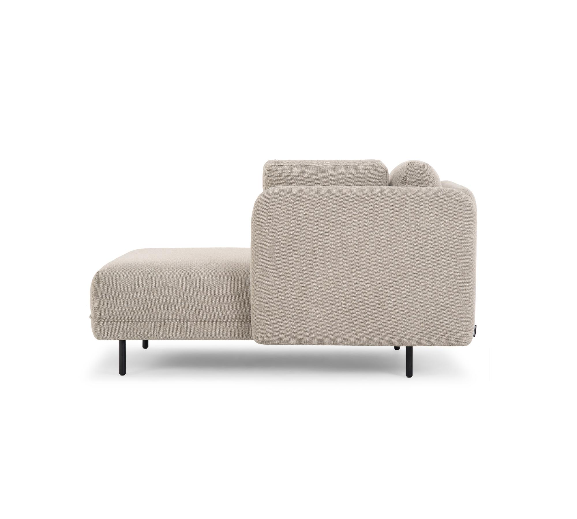 Ellis 1-seater recamiere removable armrest Agnes Brown