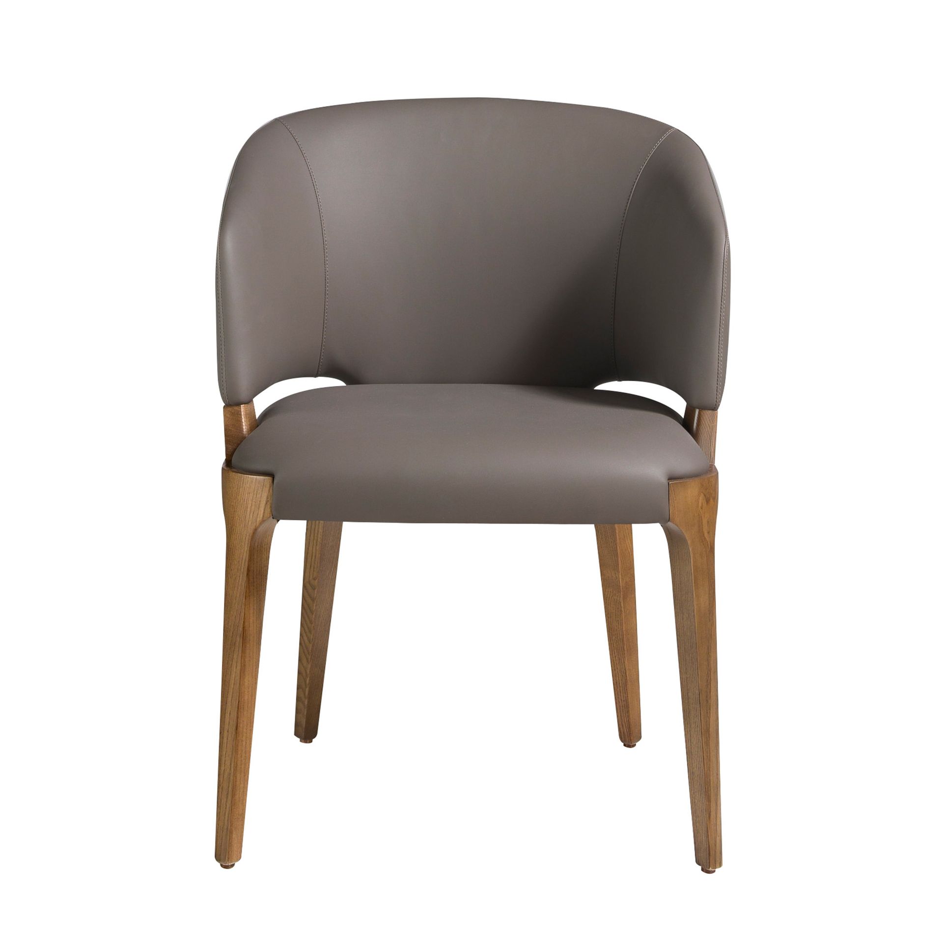 Armchair faux leather grey