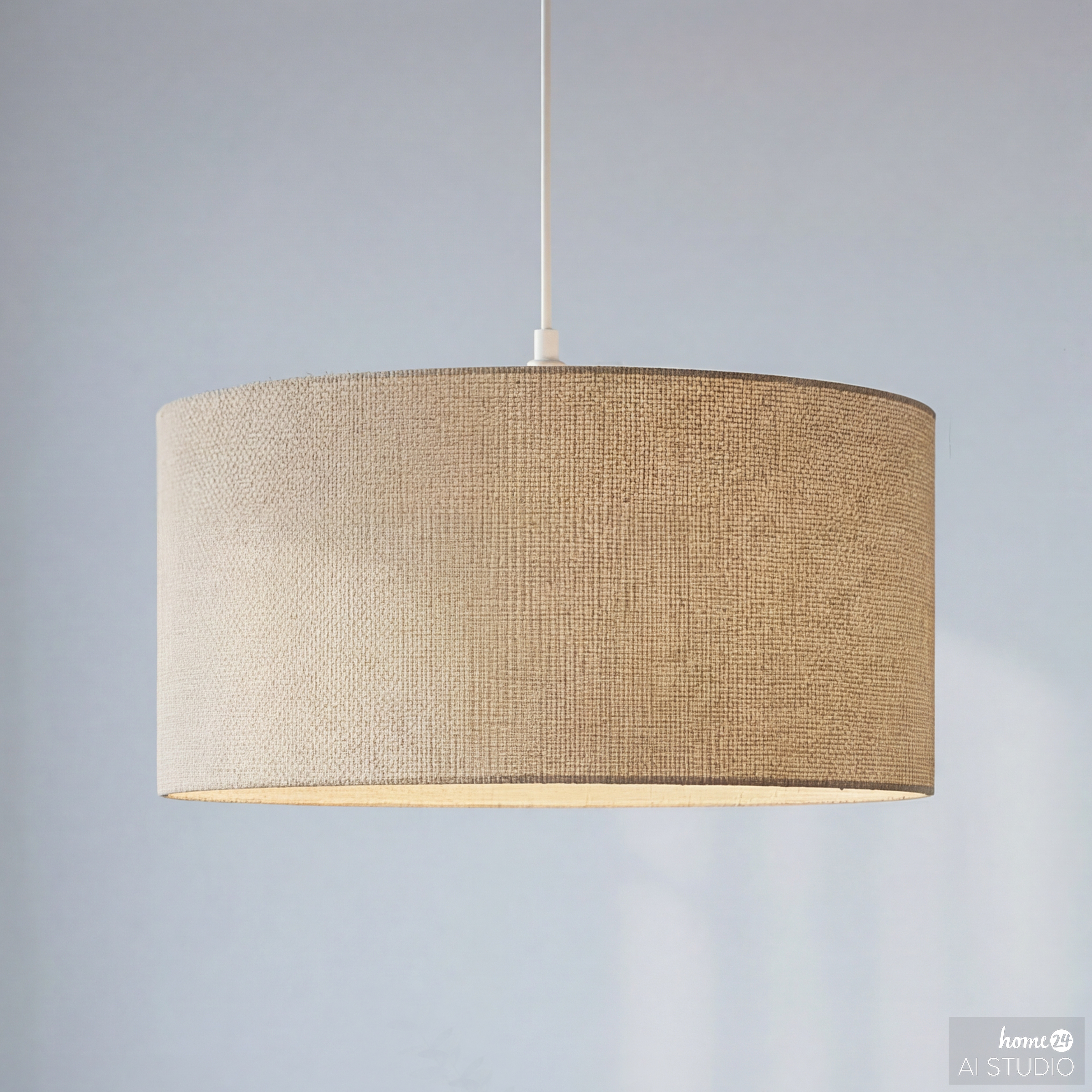 Pendelleuchte YARO Eisen Textil Beige 50 cm
