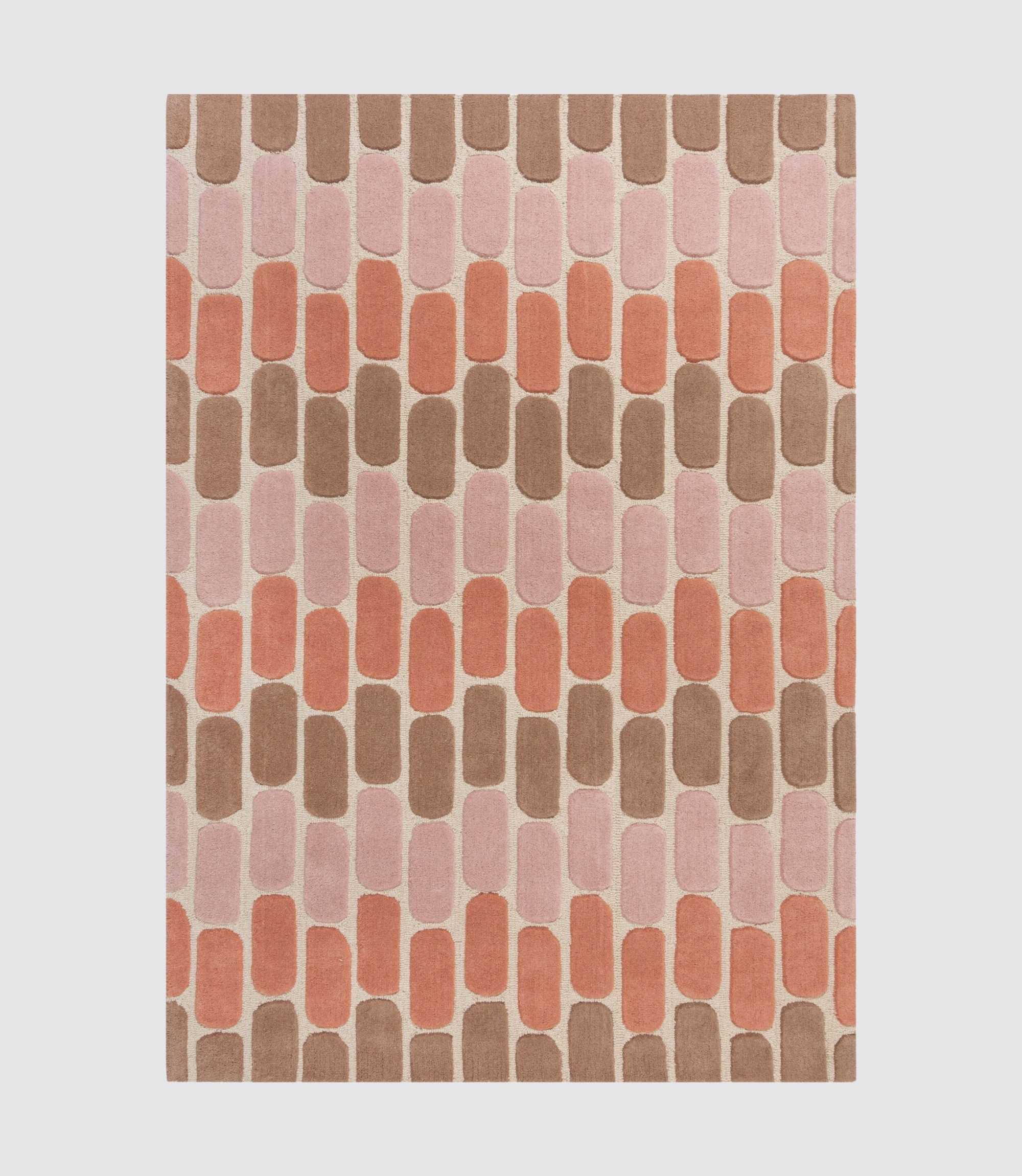 Wollteppich Fossil Terracotta 120 x 170 cm