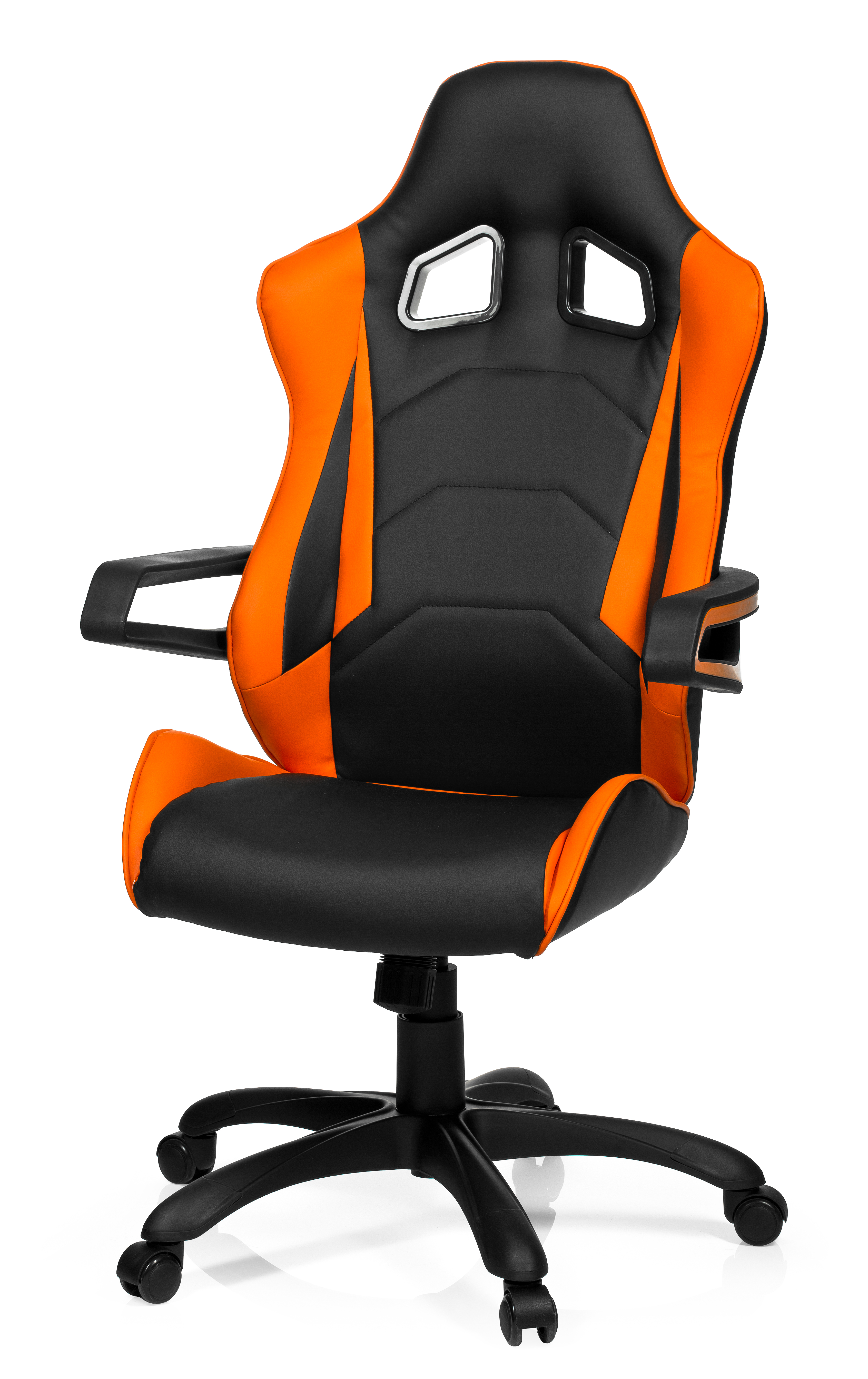 Game Pro Drehstuhl Kunstleder Schwarz Orange