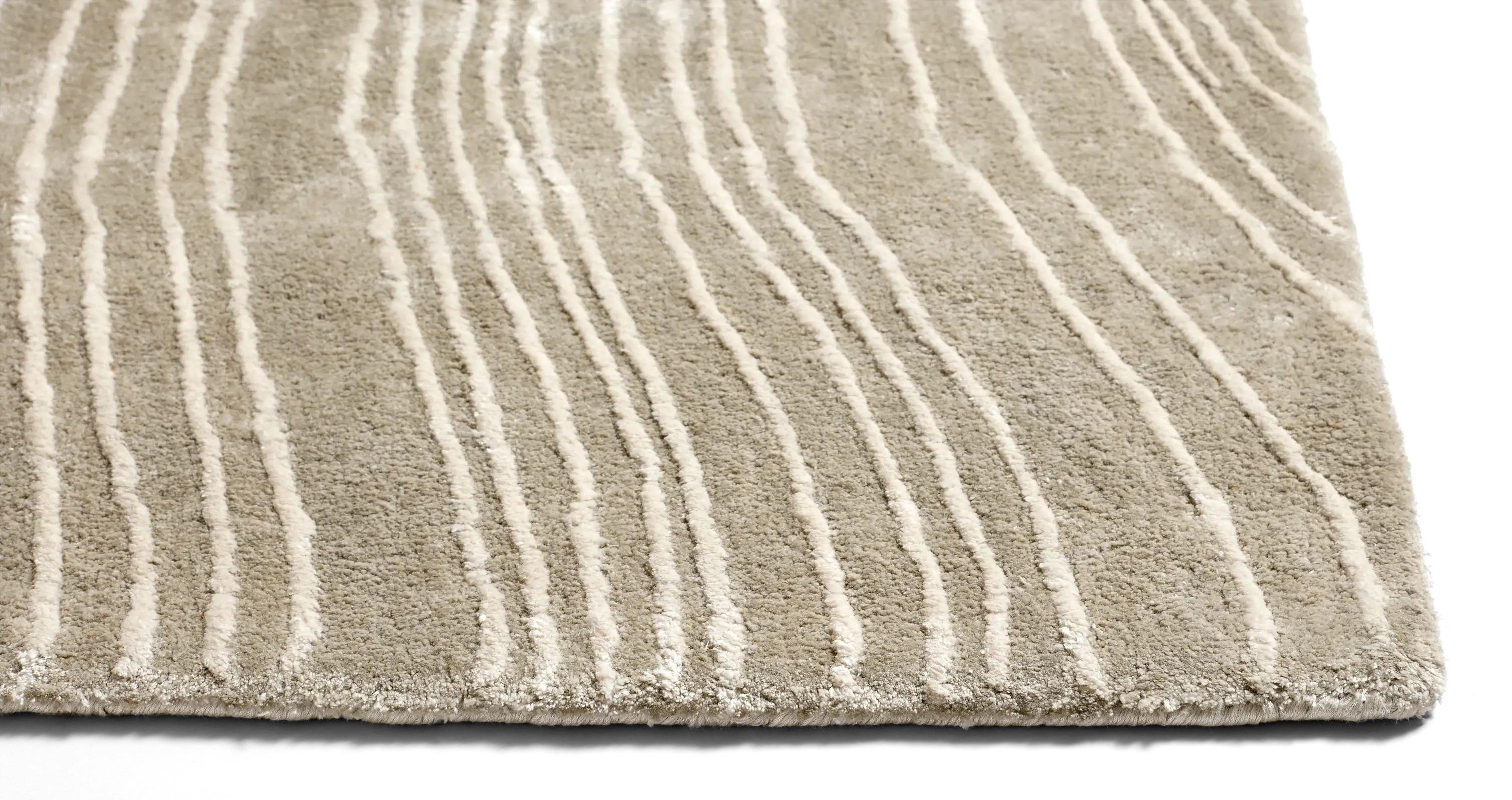 Tide Teppich Textil Grau Weiß