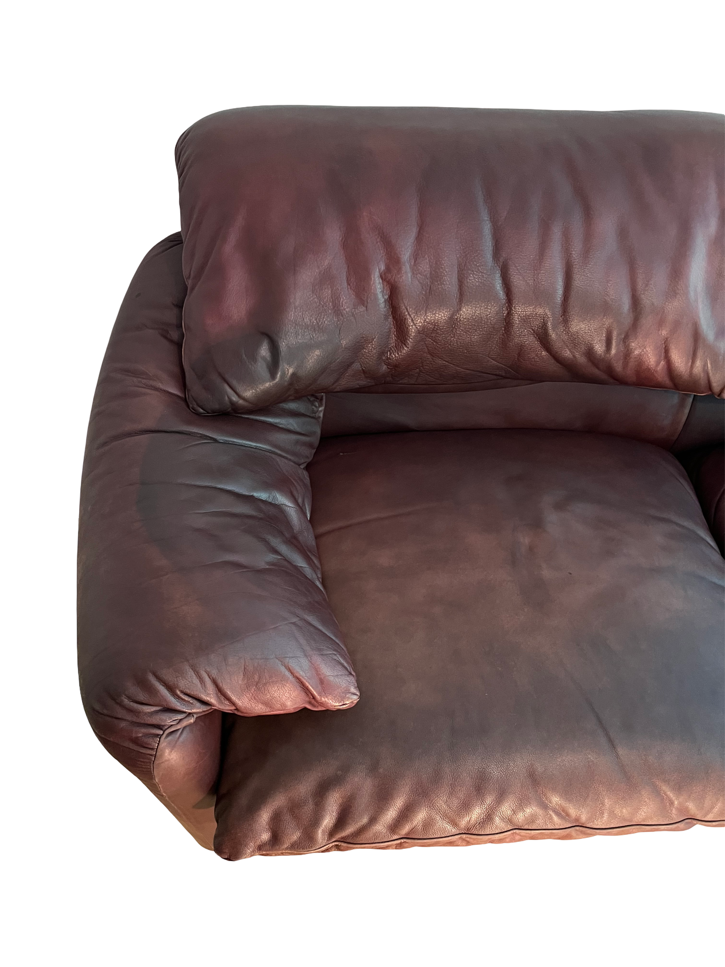Maralunga 3-Sitzer Sofa Leder