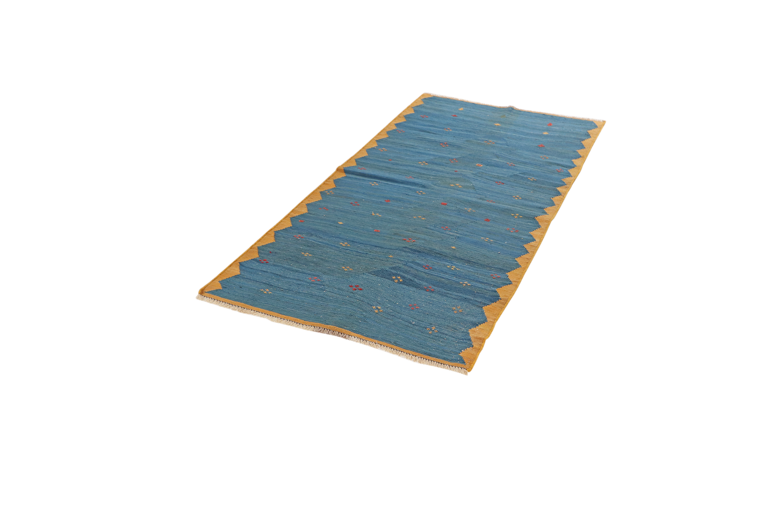 Kilim Gashgai Teppich Blau