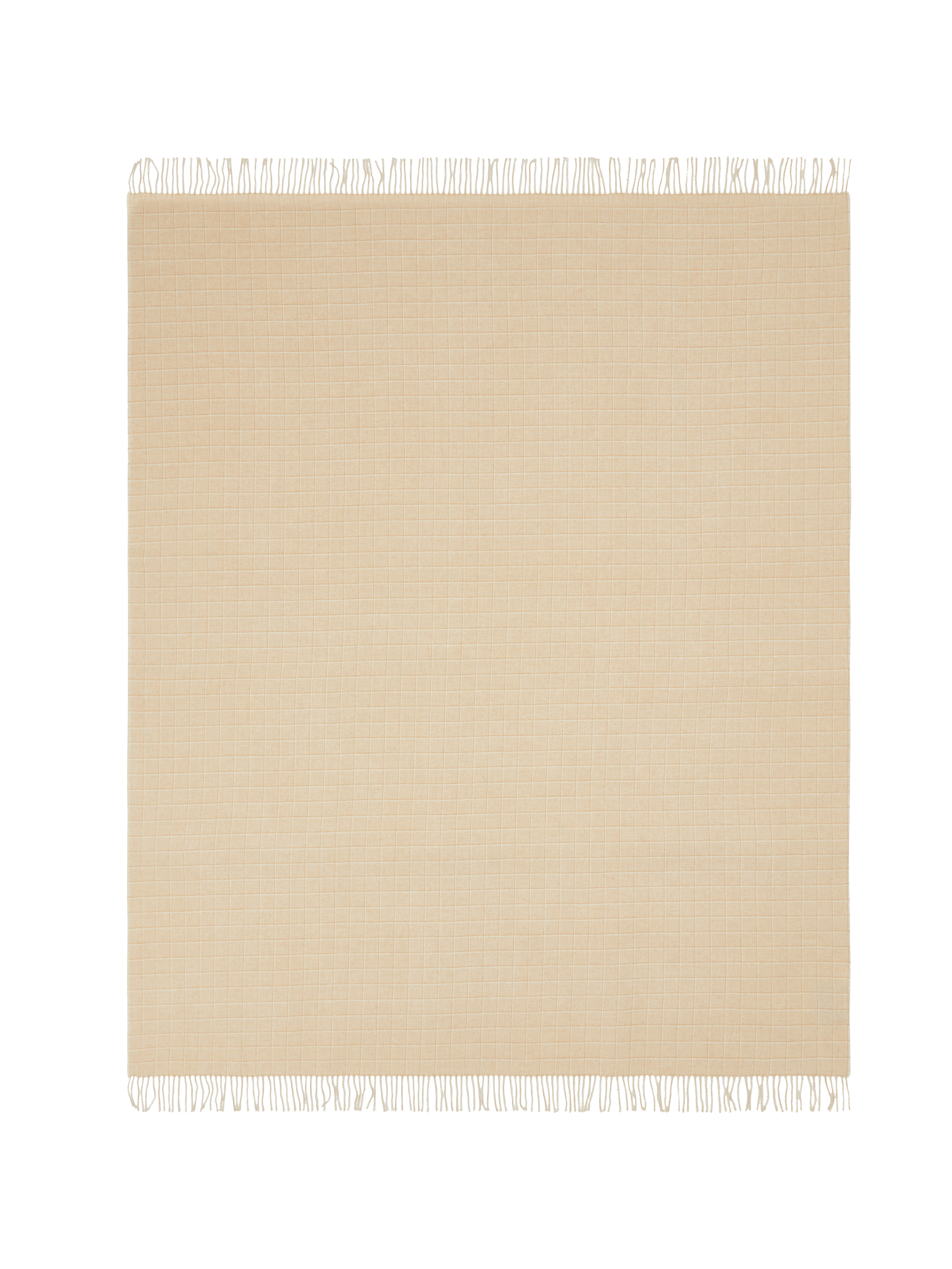 Pisa Check Decke 100% Schurwolle Beige