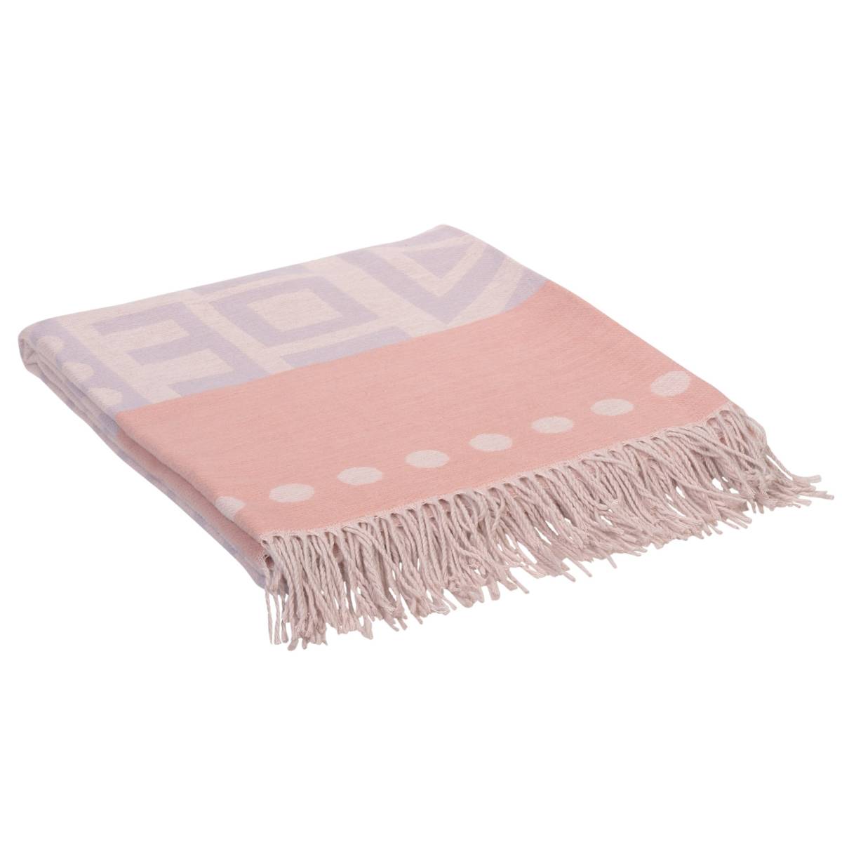 Plaid Amanda Cotton Global Tribe Mischgewebe Grau Rosa