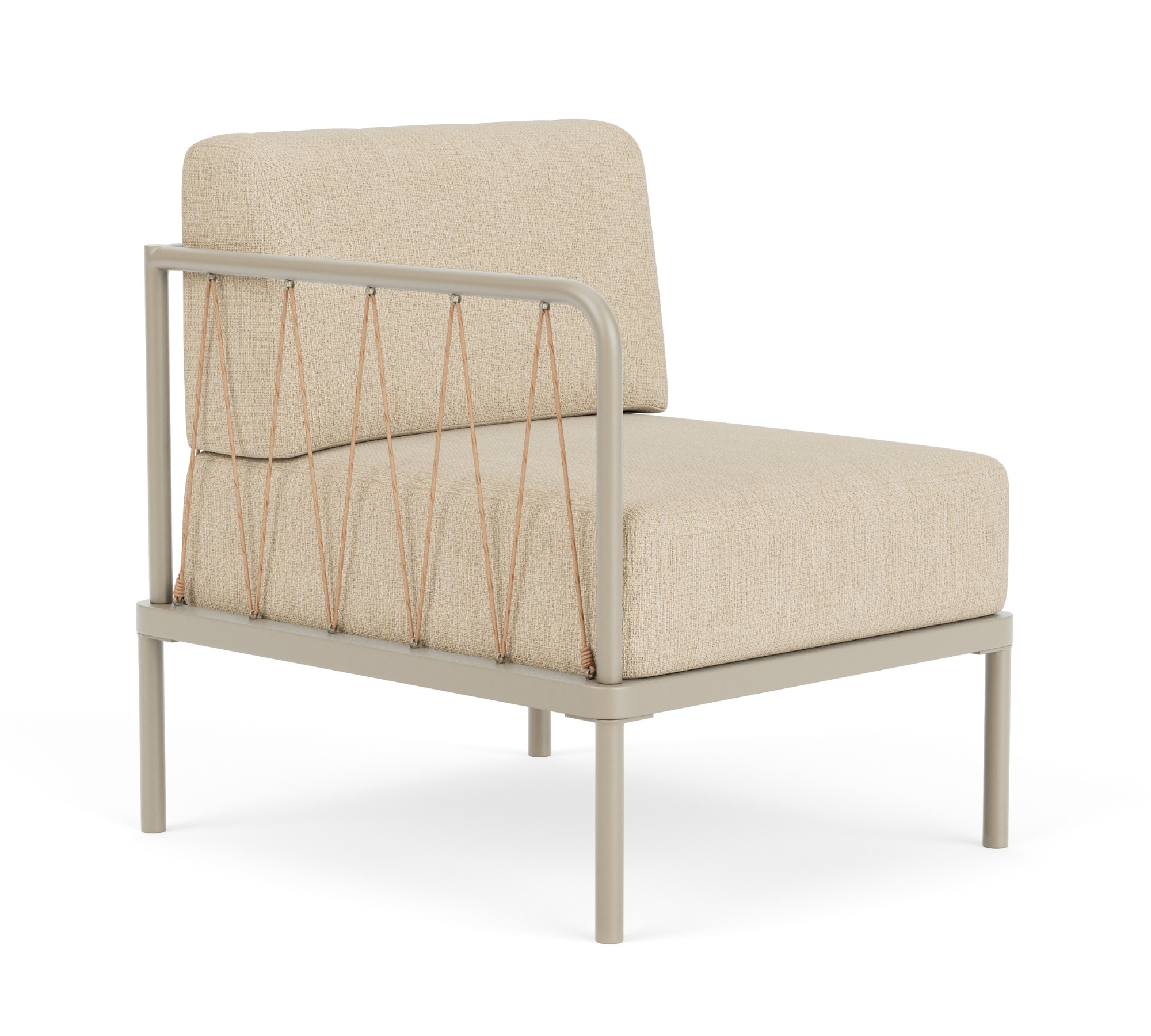 Hadley Outdoor 1-Seater Module Left Marzipan