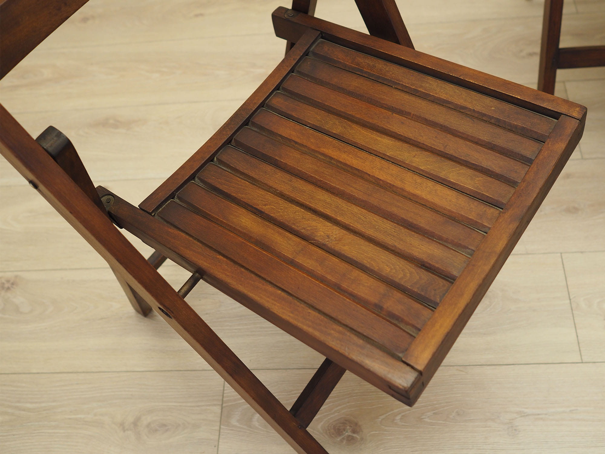 3x Chair Wood Brown 1990s