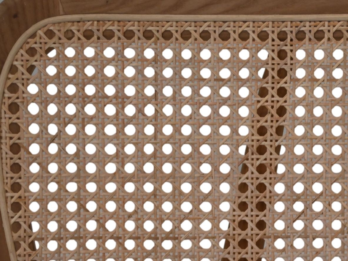 Lugano Beistellstuhl Teakholz Rattan