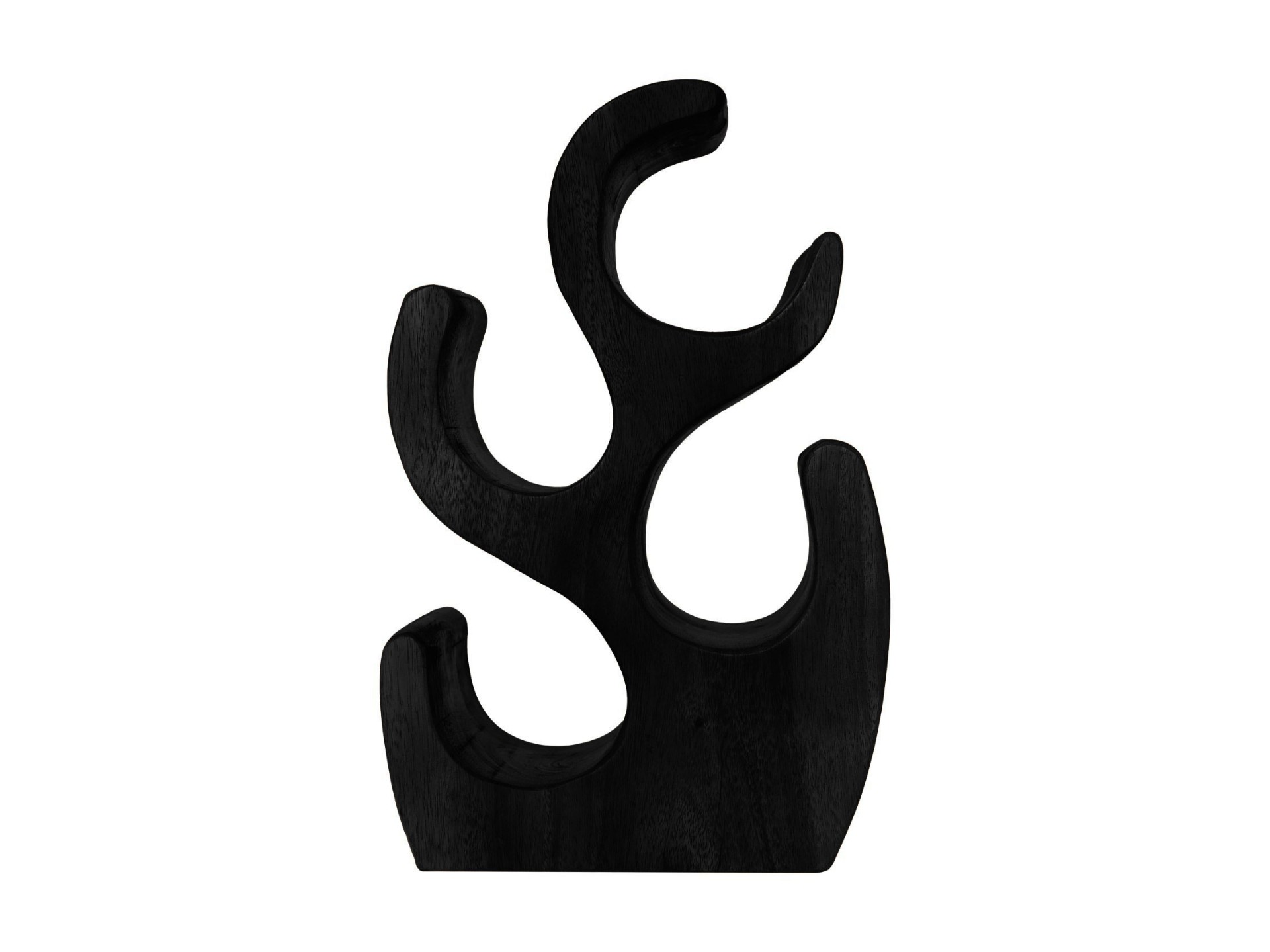Stehendes Weinregal Holz Schwarz