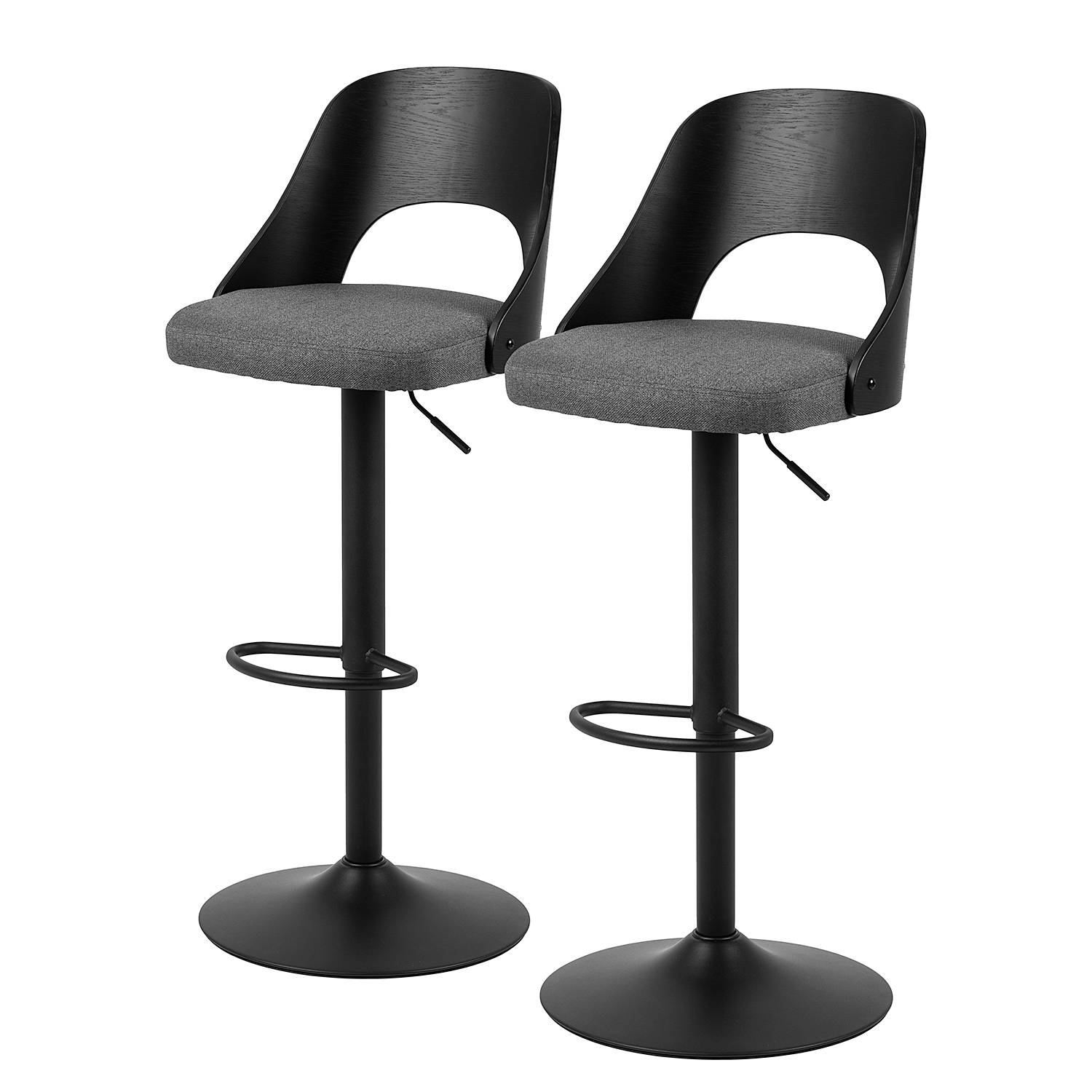 2x Barstuhl Zoedi Dunkelgrau