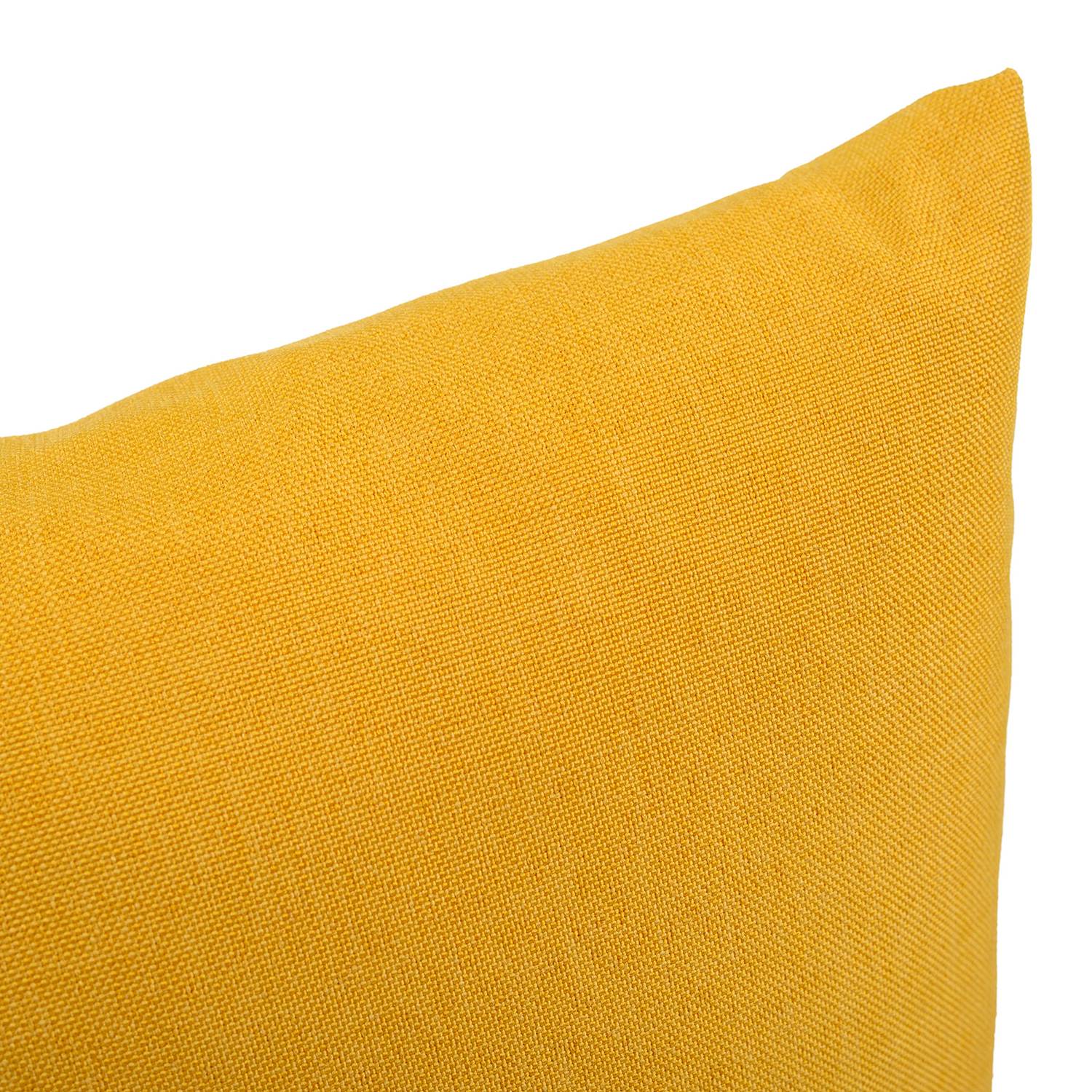 2x Milan Cushion Cover Synthetic Fiber Mustard Yellow 50 x 50 cm