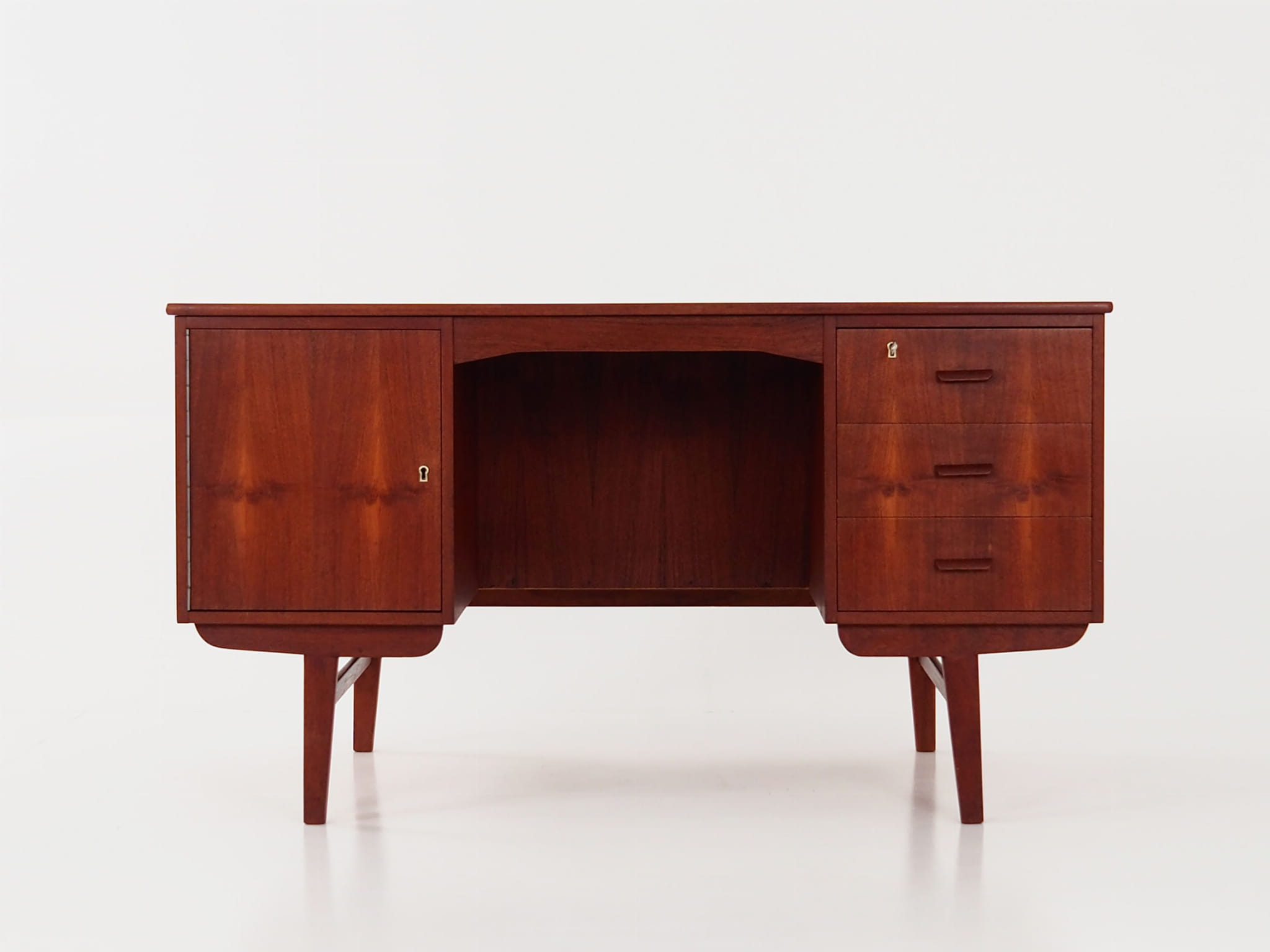 Vintage Desk Teak Wood Brown 1970s