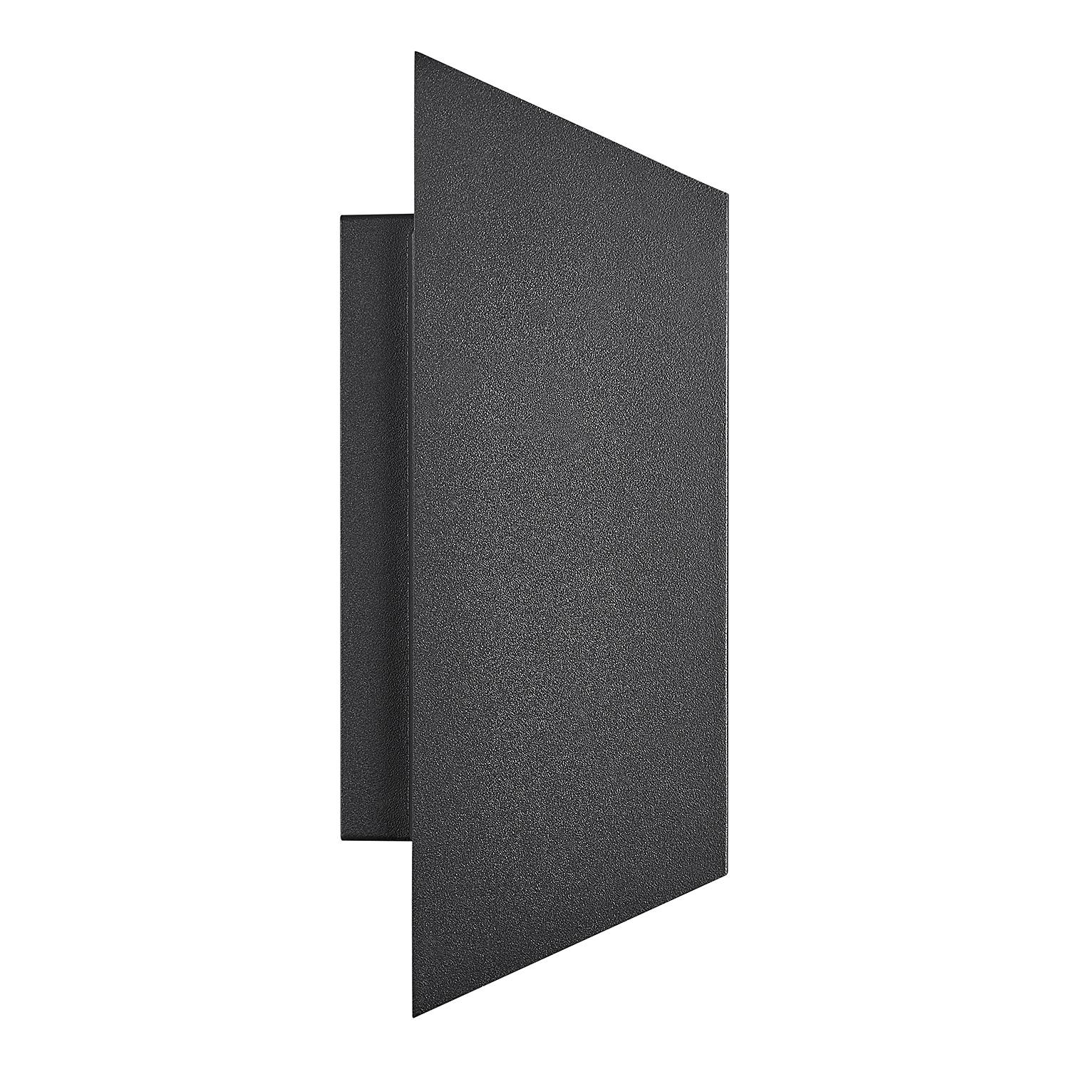 2-Flammig Wandleuchte Nico Aluminium Glas Schwarz
