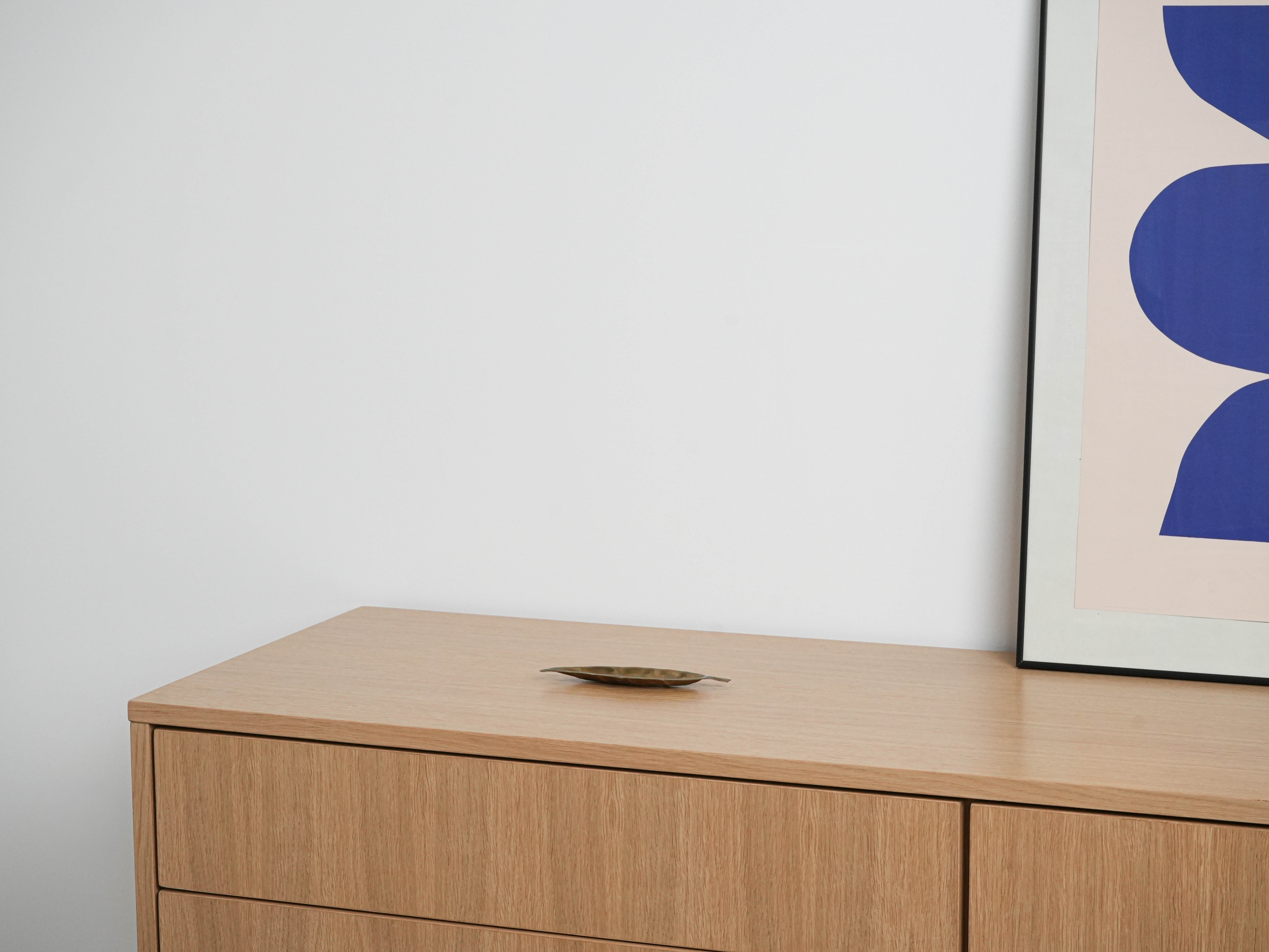 Blattform Metalltablett Silber