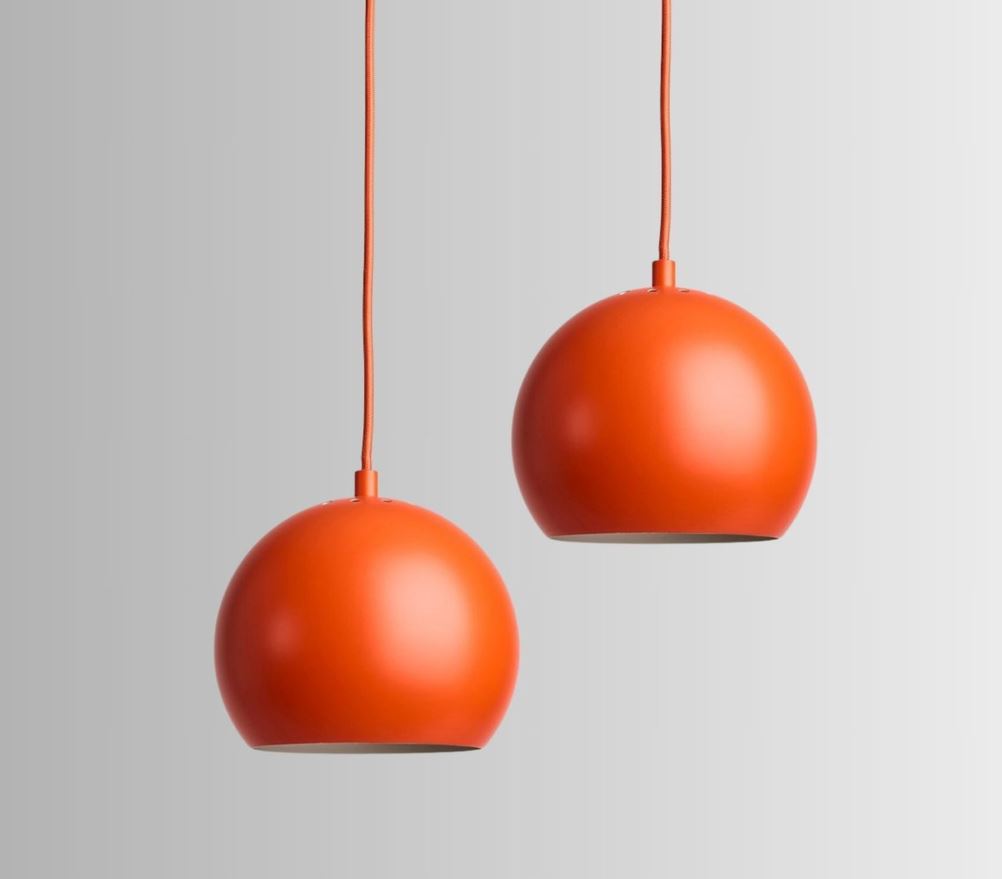 Ball Pendelleuchte Pfirsich/Orange Ø18cm