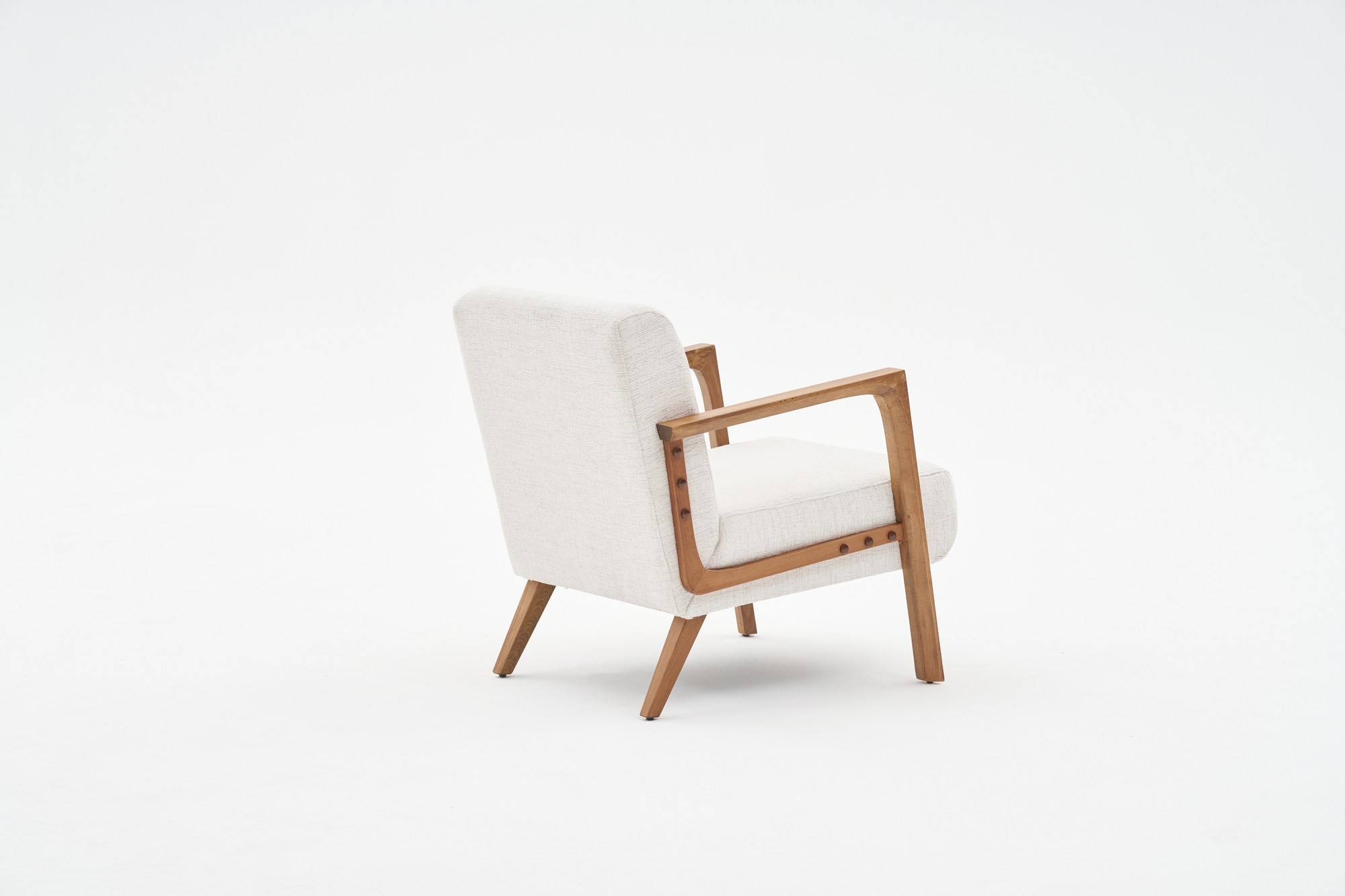 Kemer Sessel Holzfurnier Creme