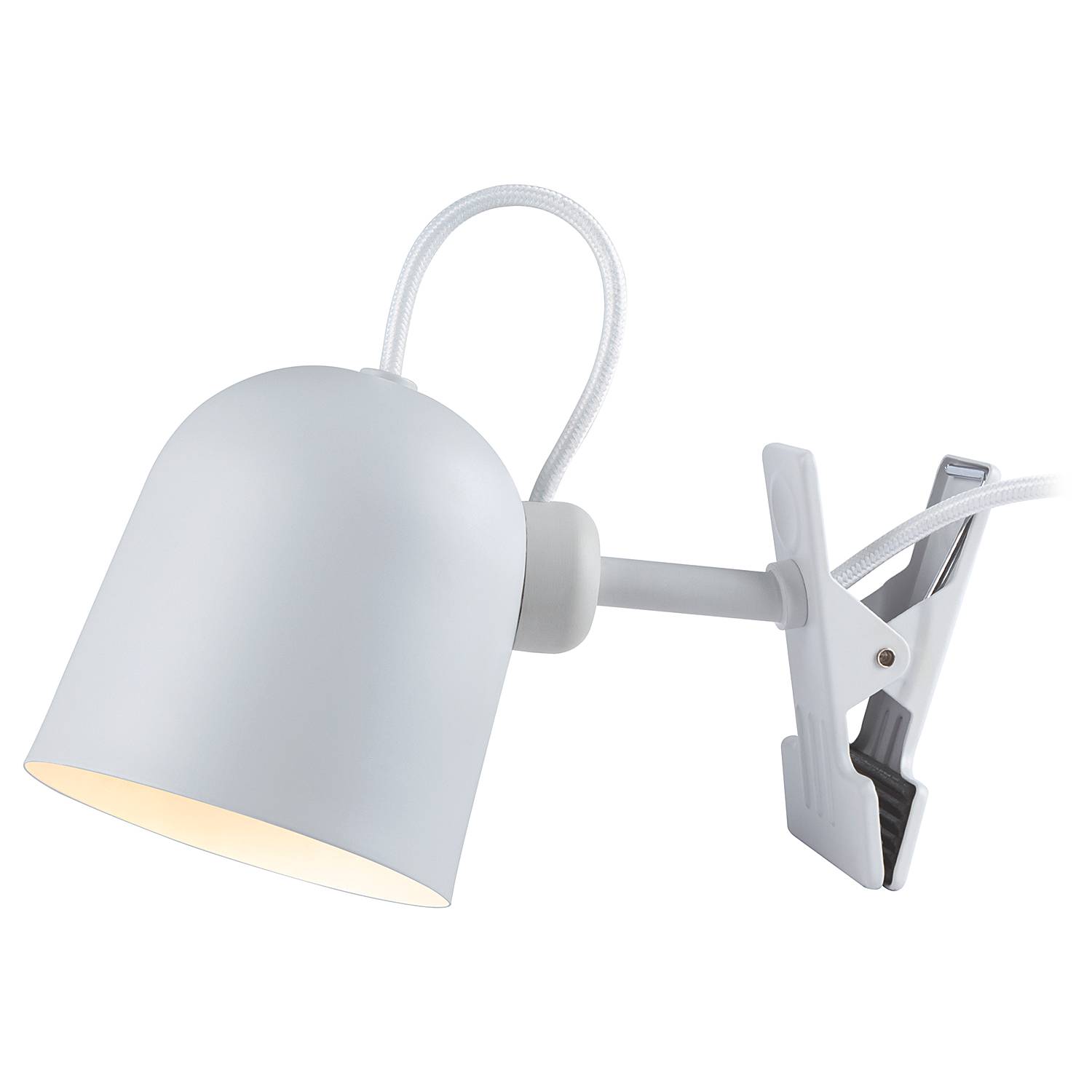 Klemmleuchte Angle Stahl PVC Weiß