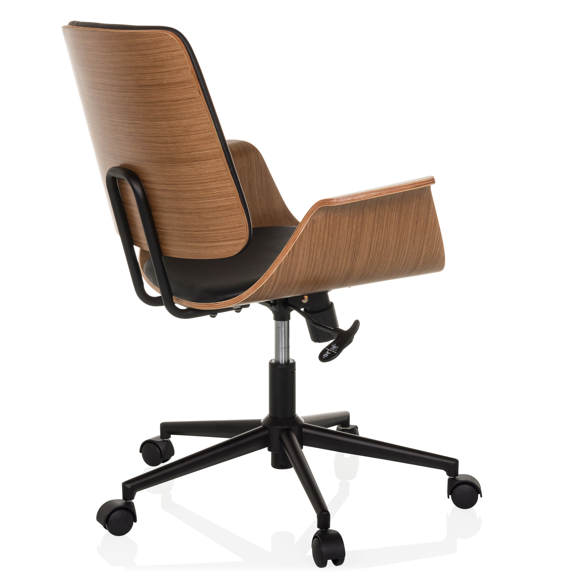 CENCA II Office Chair Swivel Faux Leather Upholstery Black