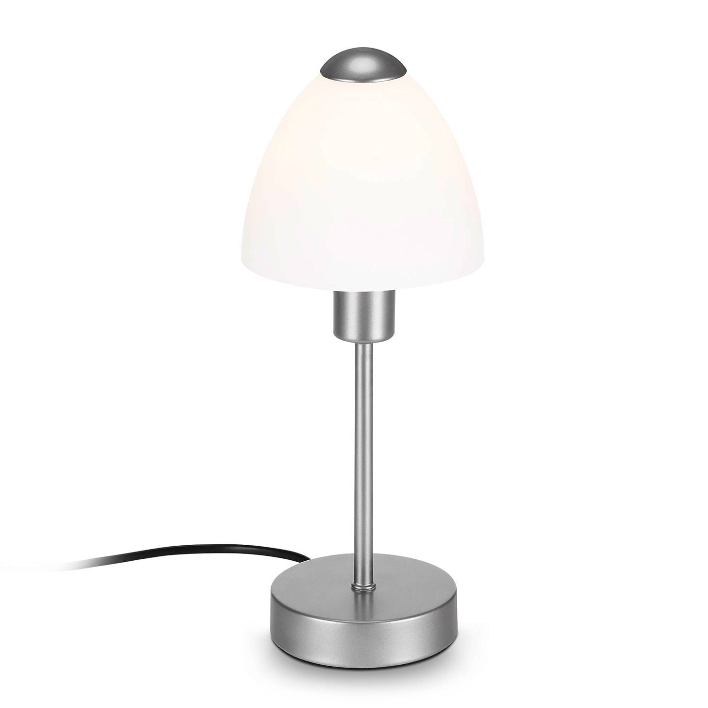 Tischleuchte Manino Opalglas Silber