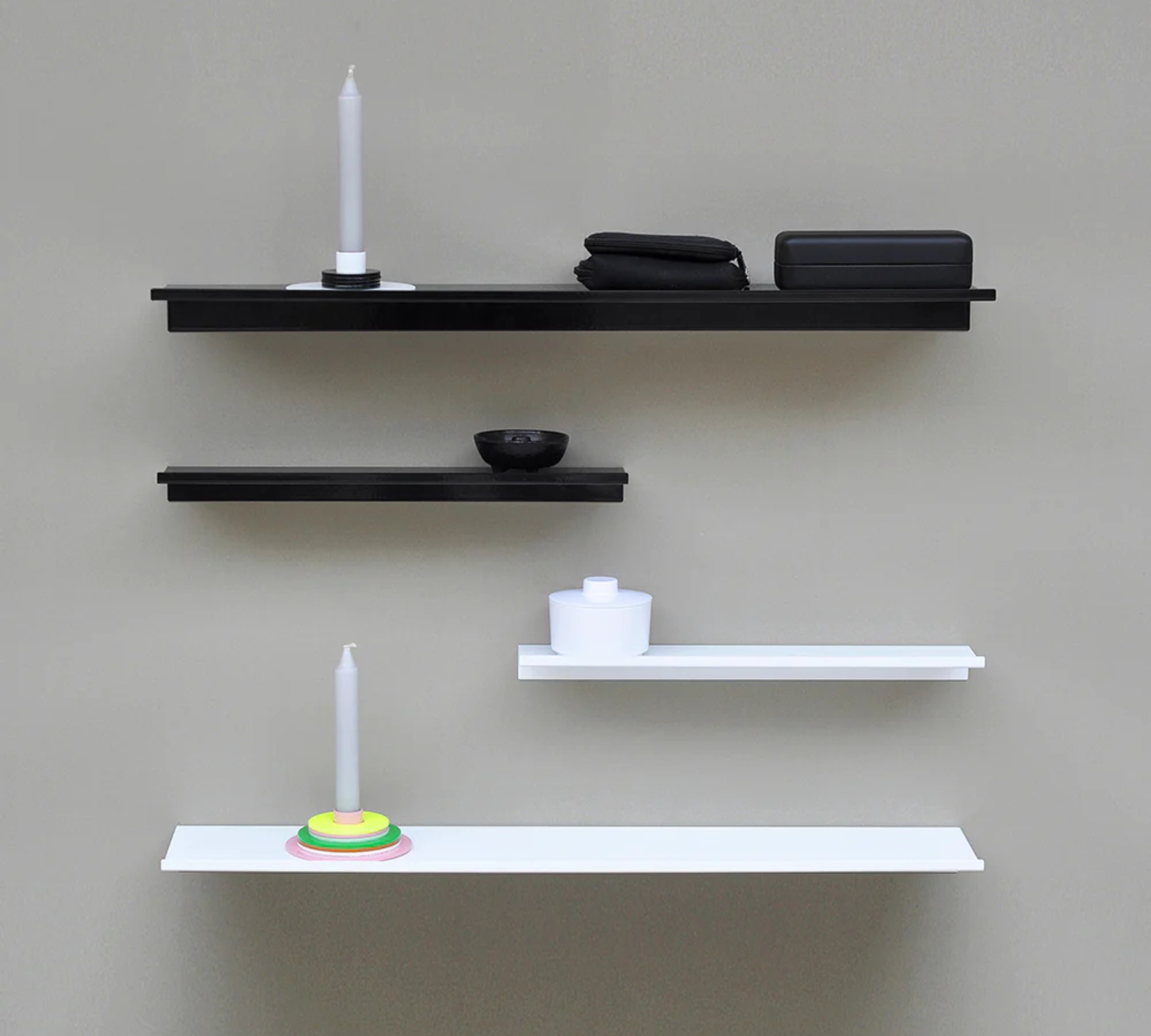 Shelf Large Steel Powder-coated Black