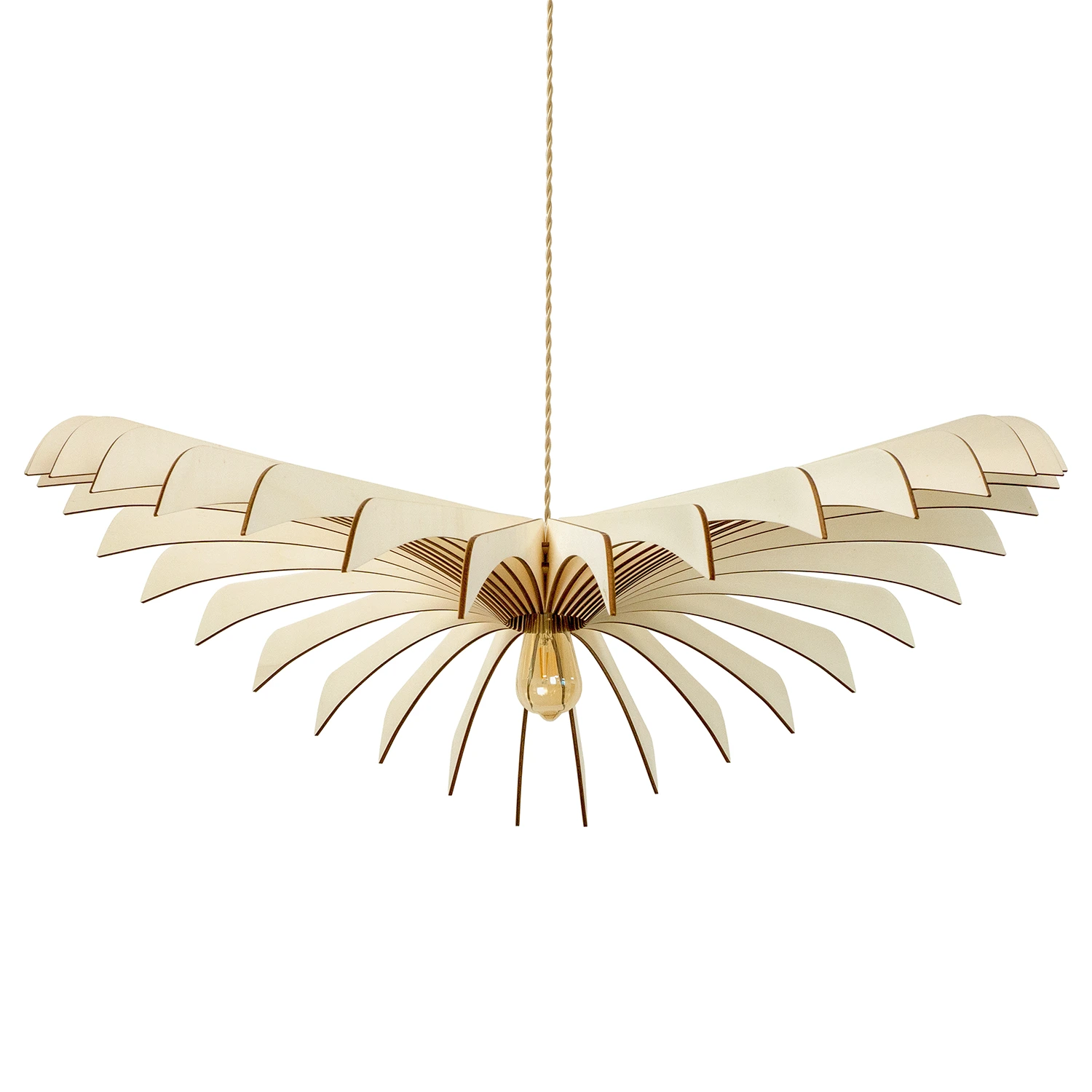 Aigle Lampada a sospensione Legno Bianco 100cm