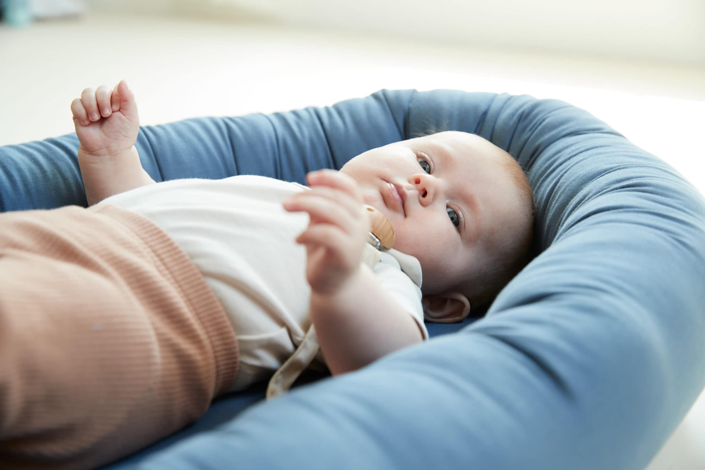 Babynest Bio-Baumwolle Kapok Blau