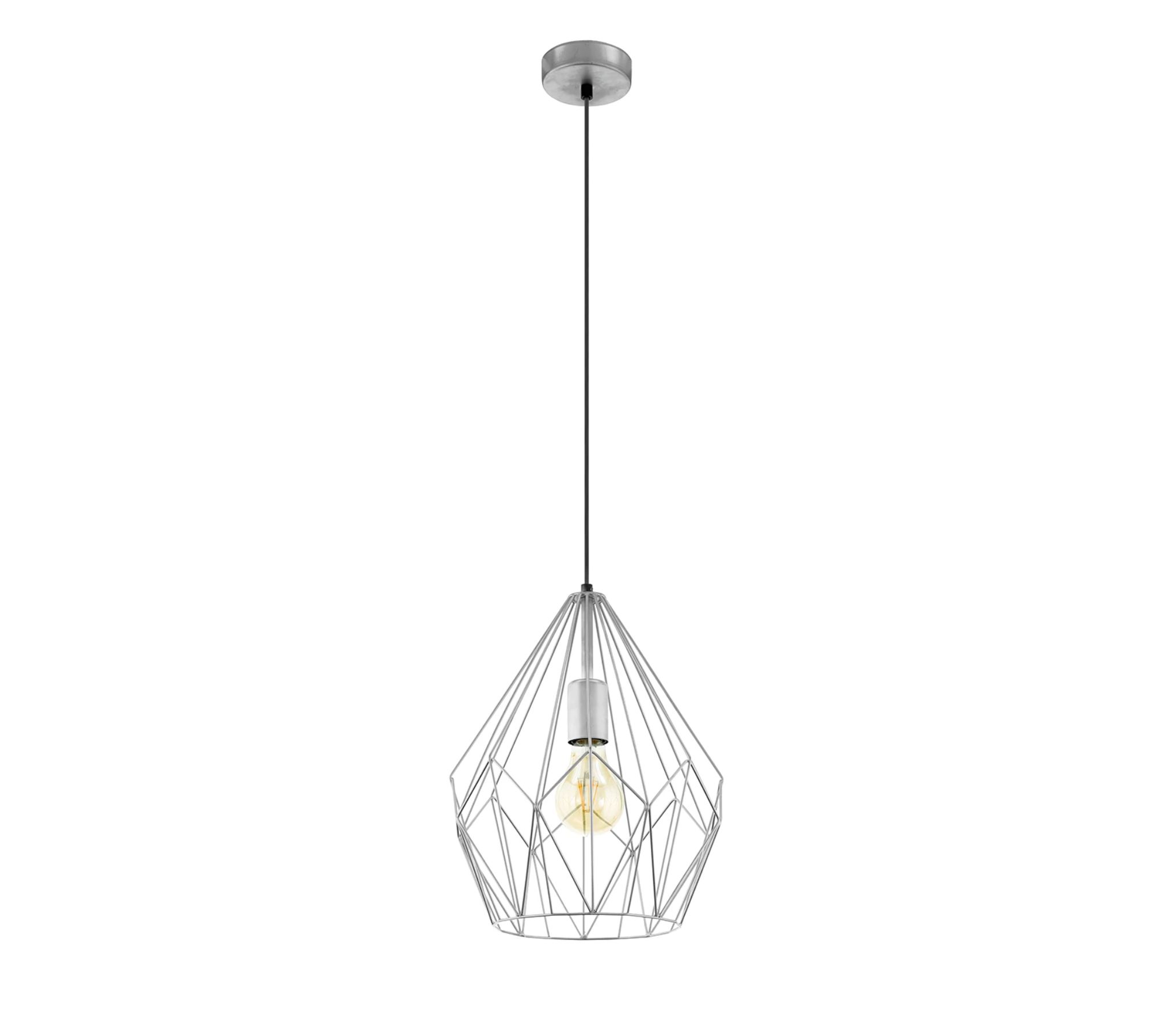 Pendant light 1-light powder-coated steel