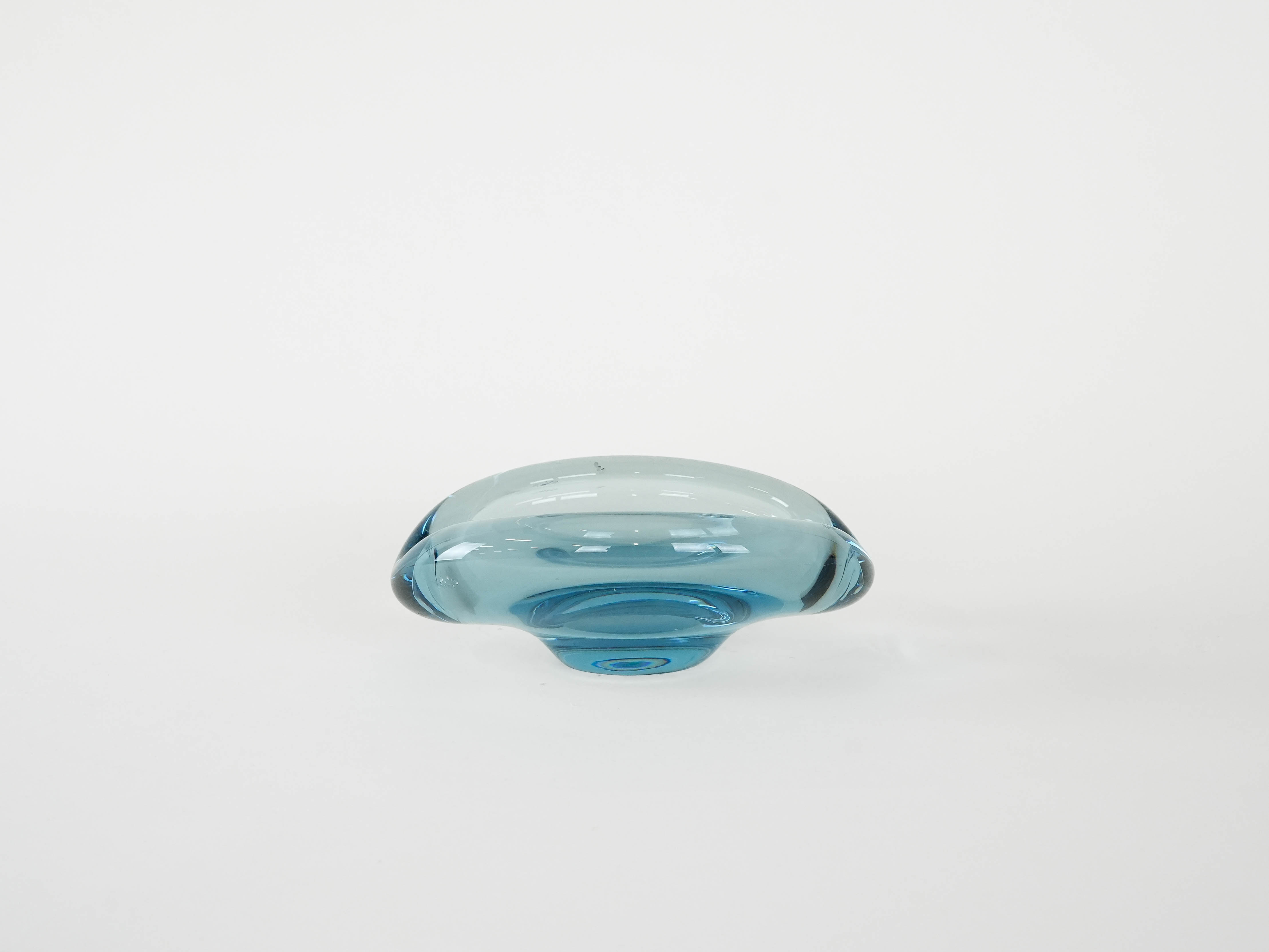 Glasschale Blau 1960er