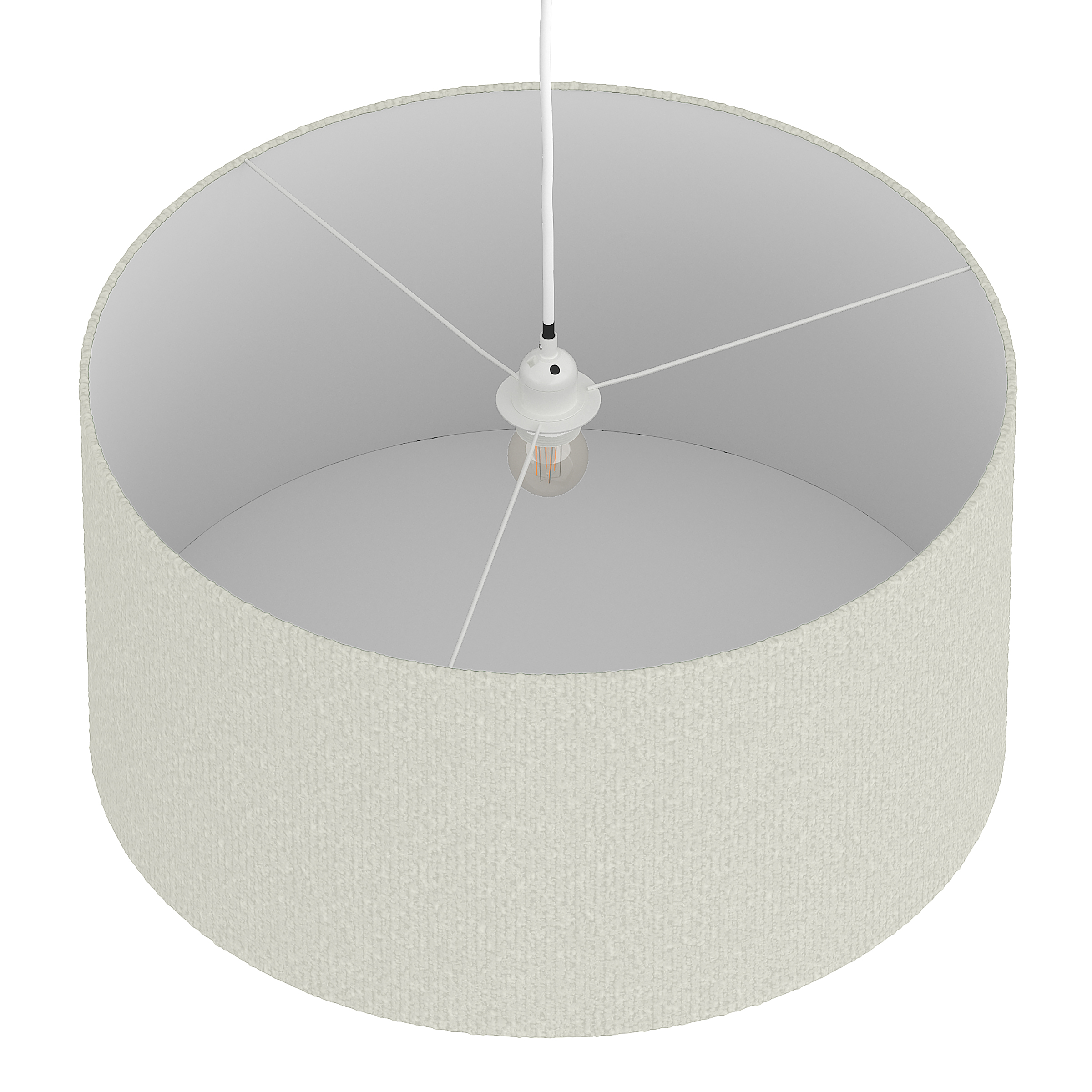 Pendant light YARO iron textile beige 50 cm