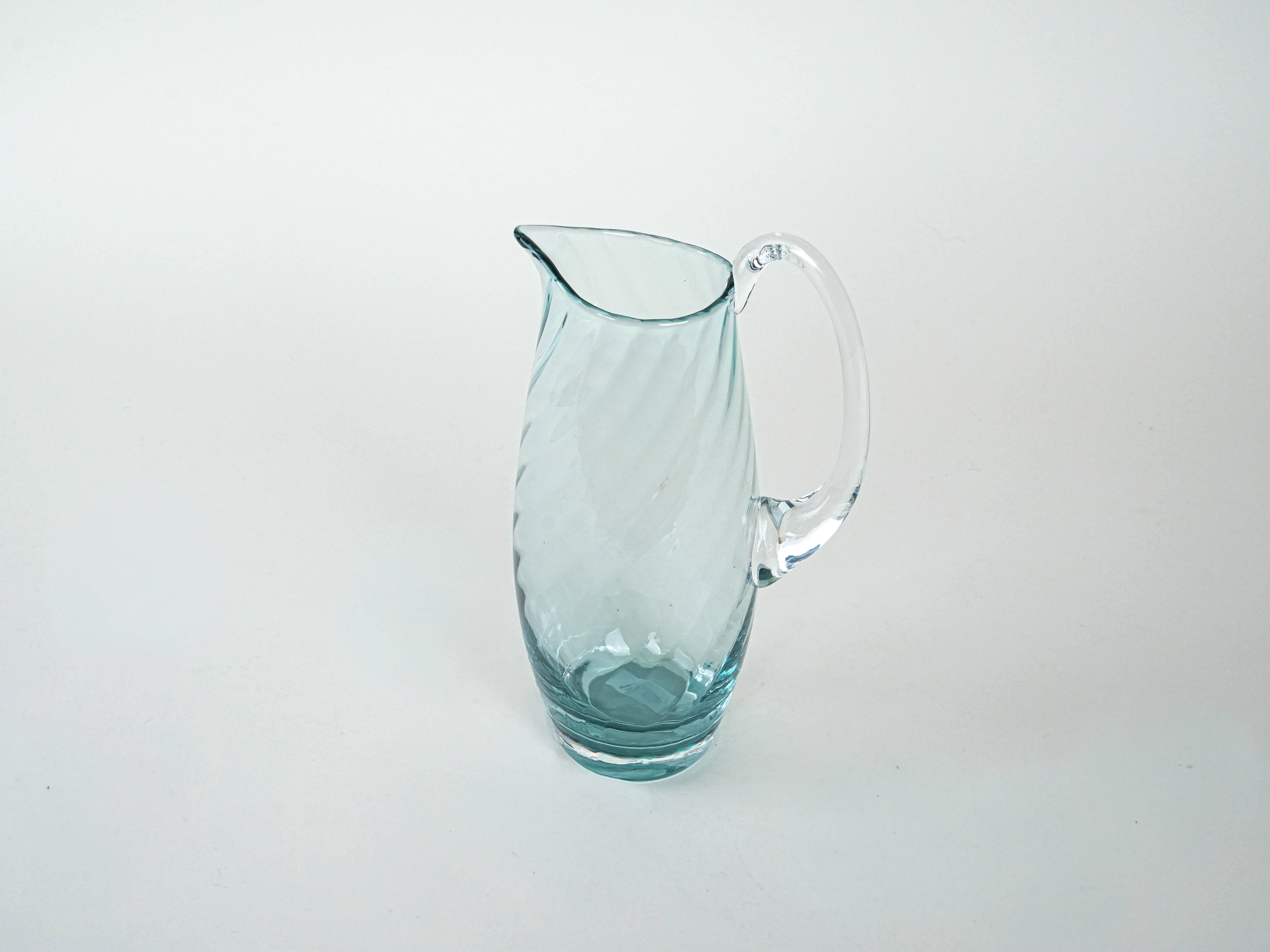 Glass jug Light blue 1970s