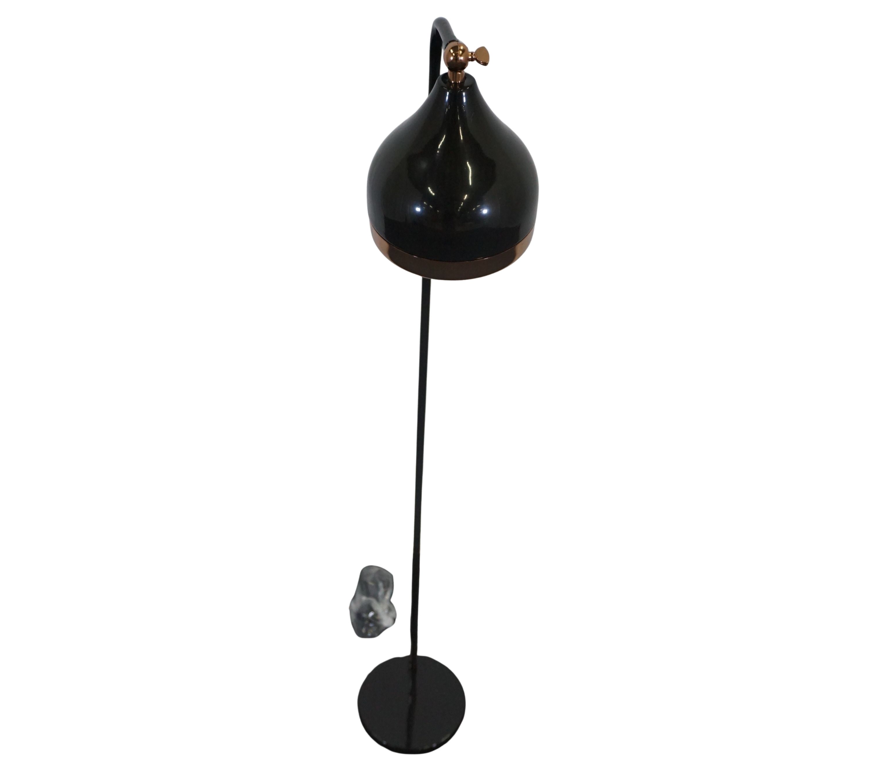 Stehleuchte Schwarz Kupferfarben 120cm