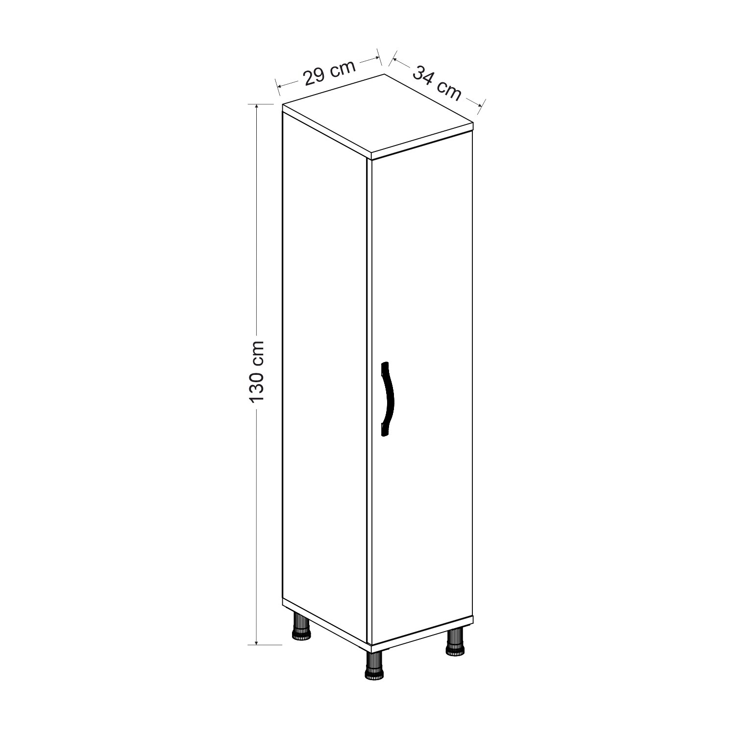 Seul cassettiera impiallacciatura di legno bianco