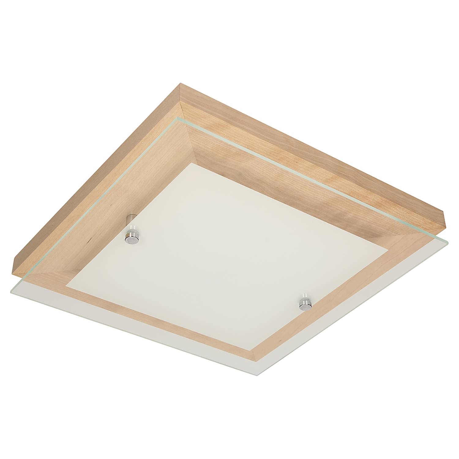 LED-Deckenleuchte Finn VIII Milchglas Birke Massiv