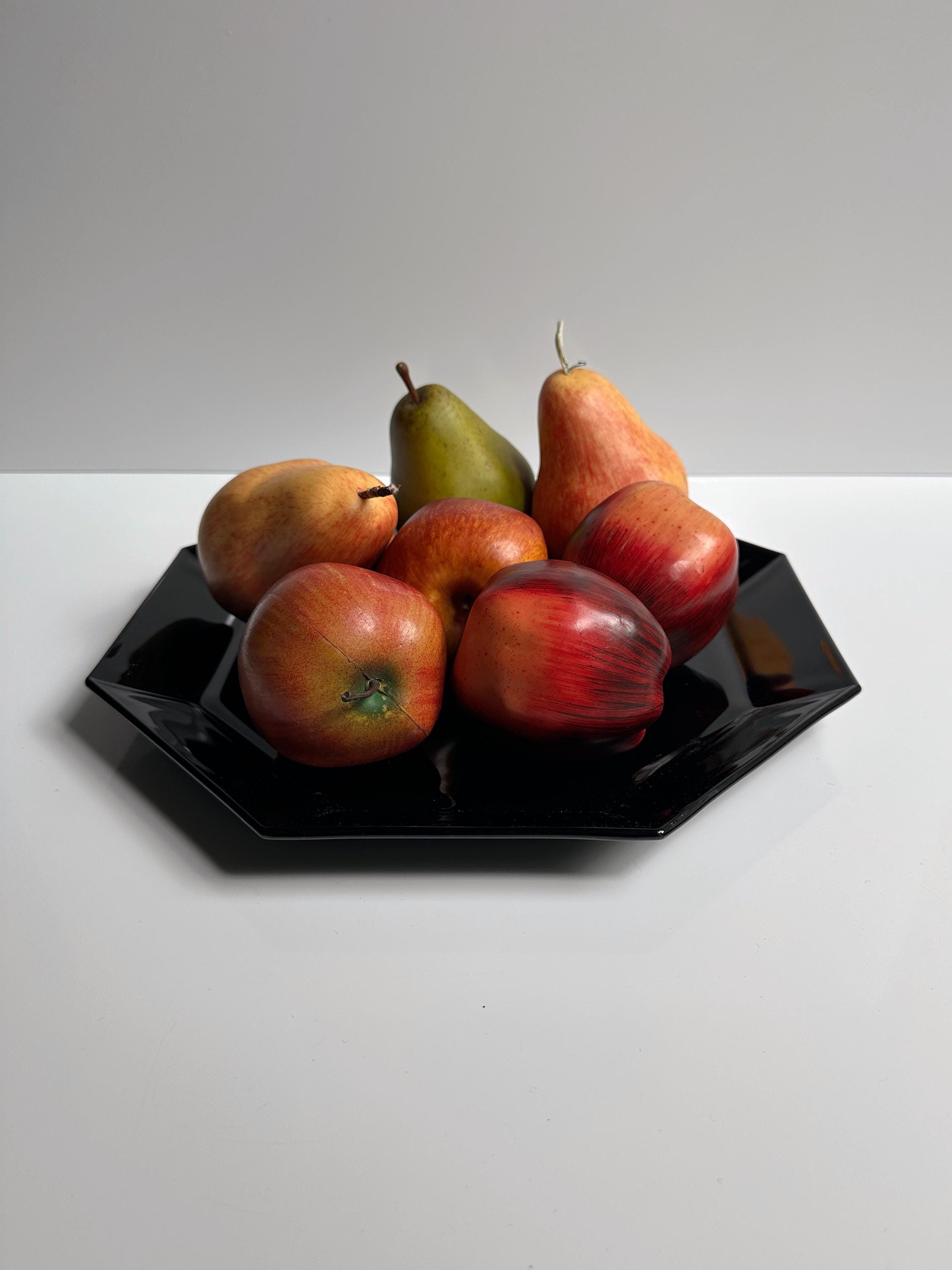 Octime Obstteller Glas Schwarz 1980er Jahre