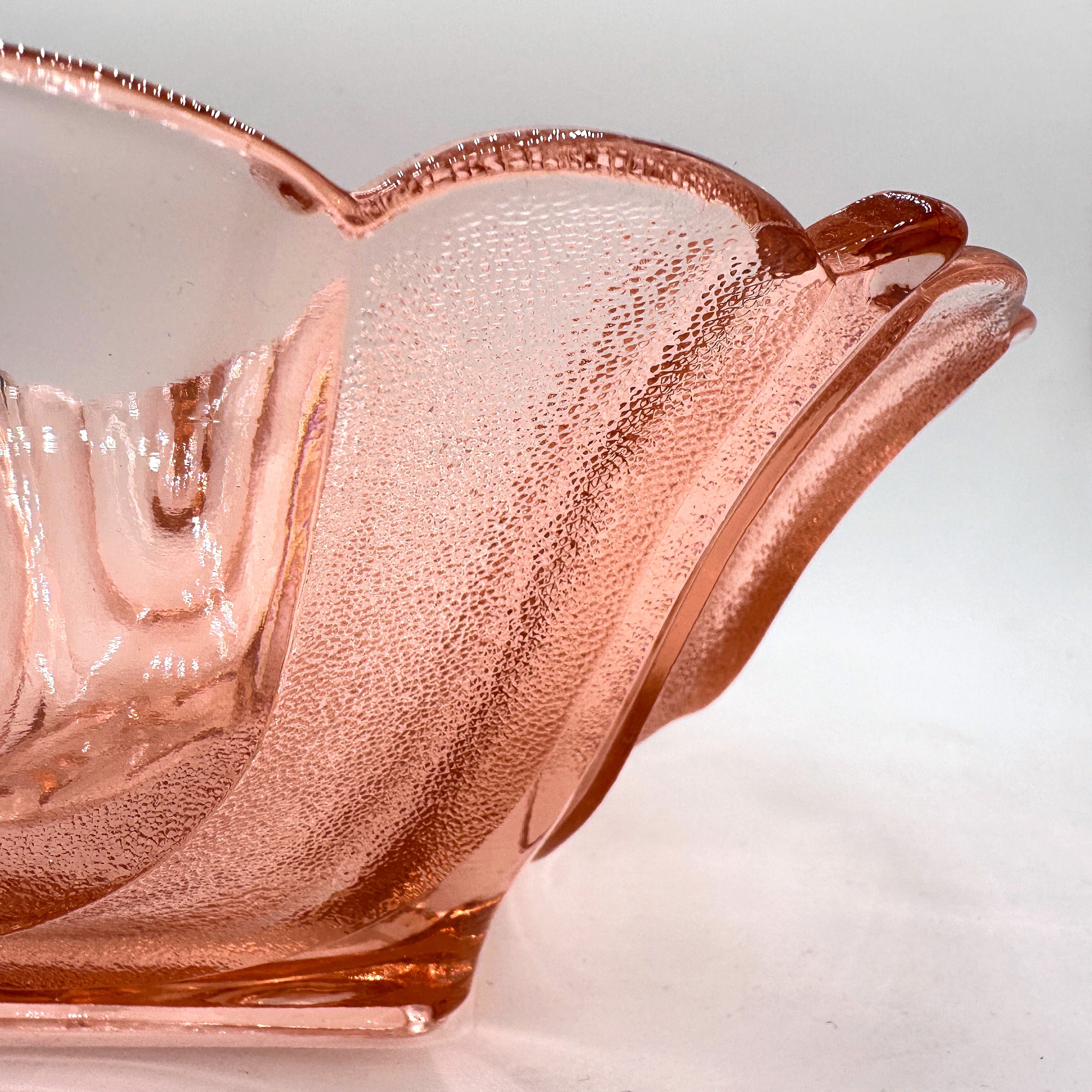 Vintage Art Deco Essex Schale Glas Rosa 1930er Jahre