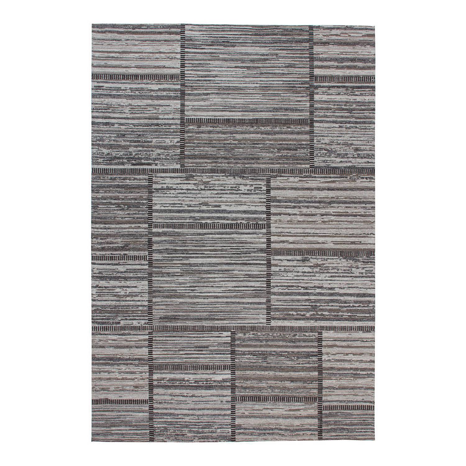 Phoenix 112 Kurzflorteppich Webstoff Grau 80 x 150 cm
