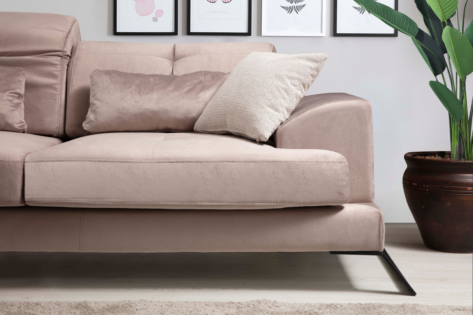 Frido Ecksofa Links Creme