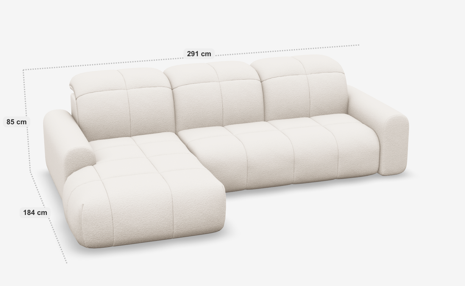 Valrossen Schlafsofa Bouclé Ivory 
