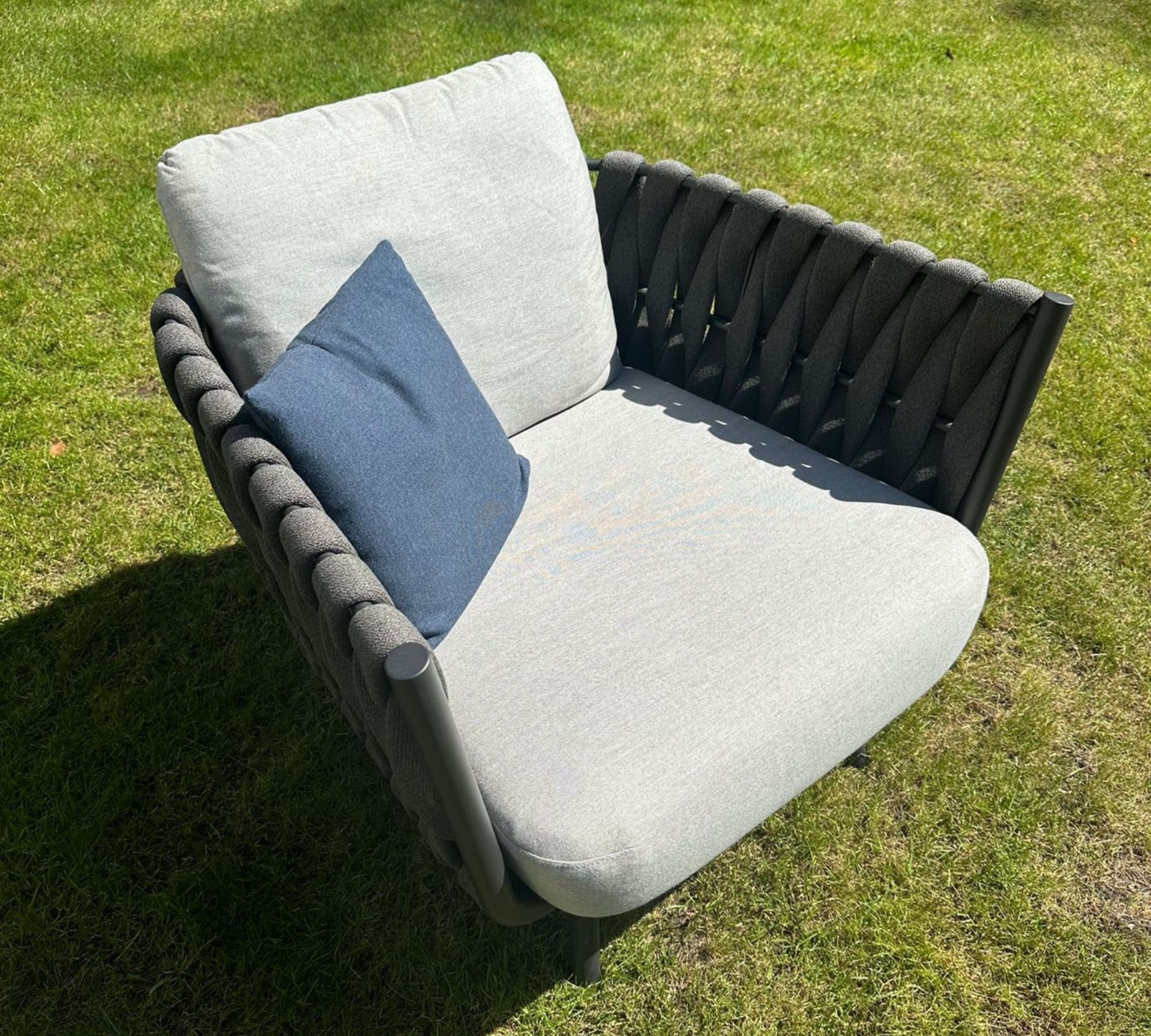 Tosca Outdoor-Möbelset Textil Edelstahl Grau