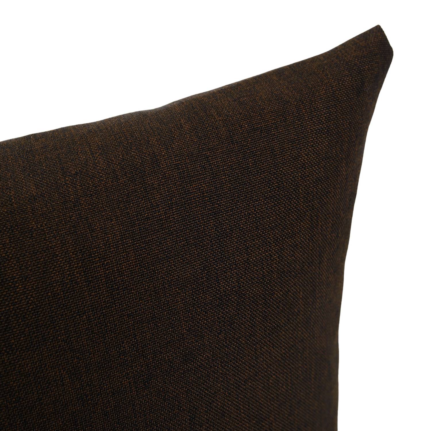 2x Milan Cushion Cover Synthetic Fiber Dark Brown 40 x 40 cm