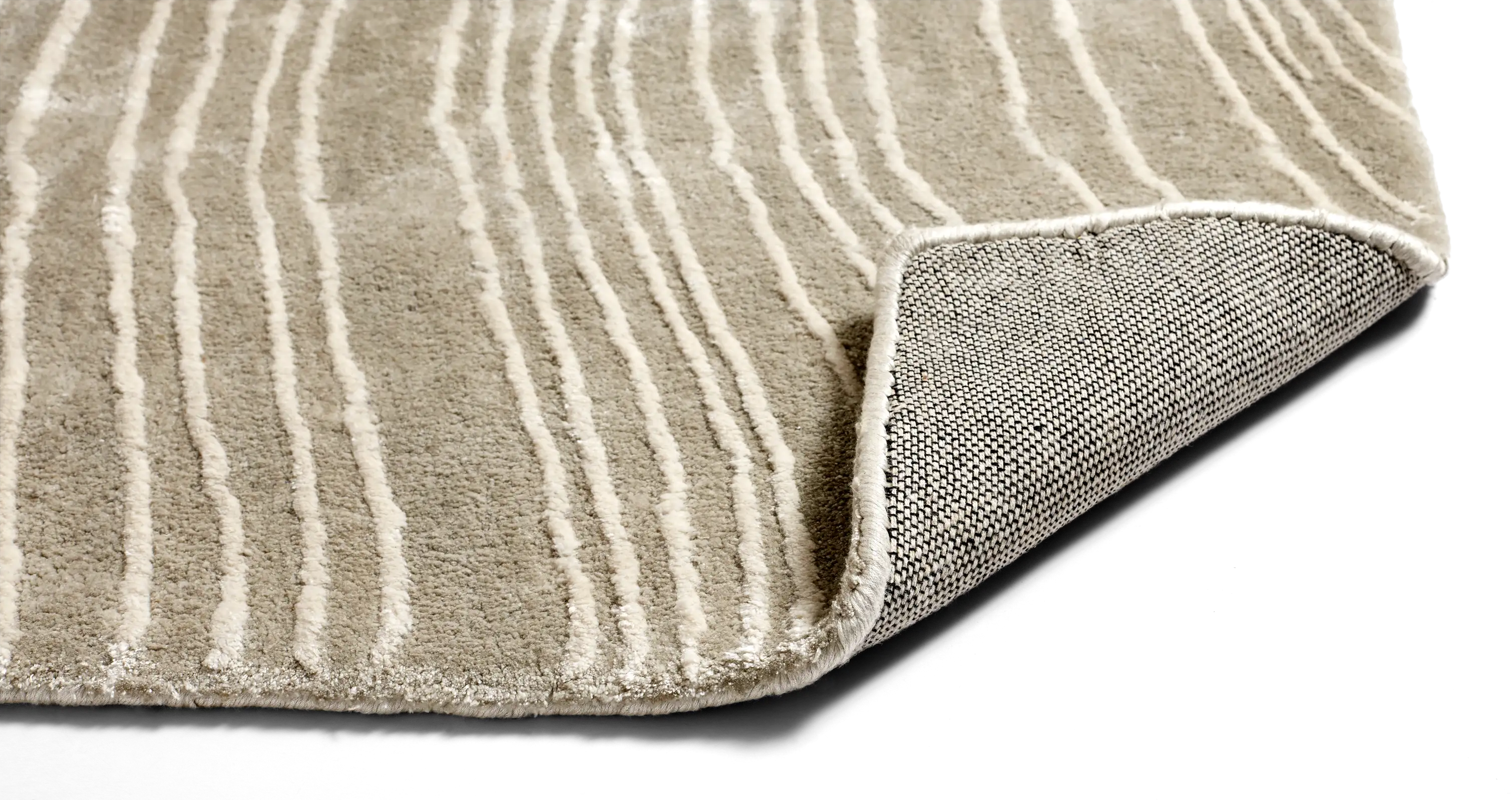 Tide Teppich Textil Grau Weiß