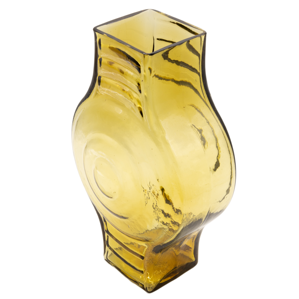 Infinite Round Vase Glas Gelb