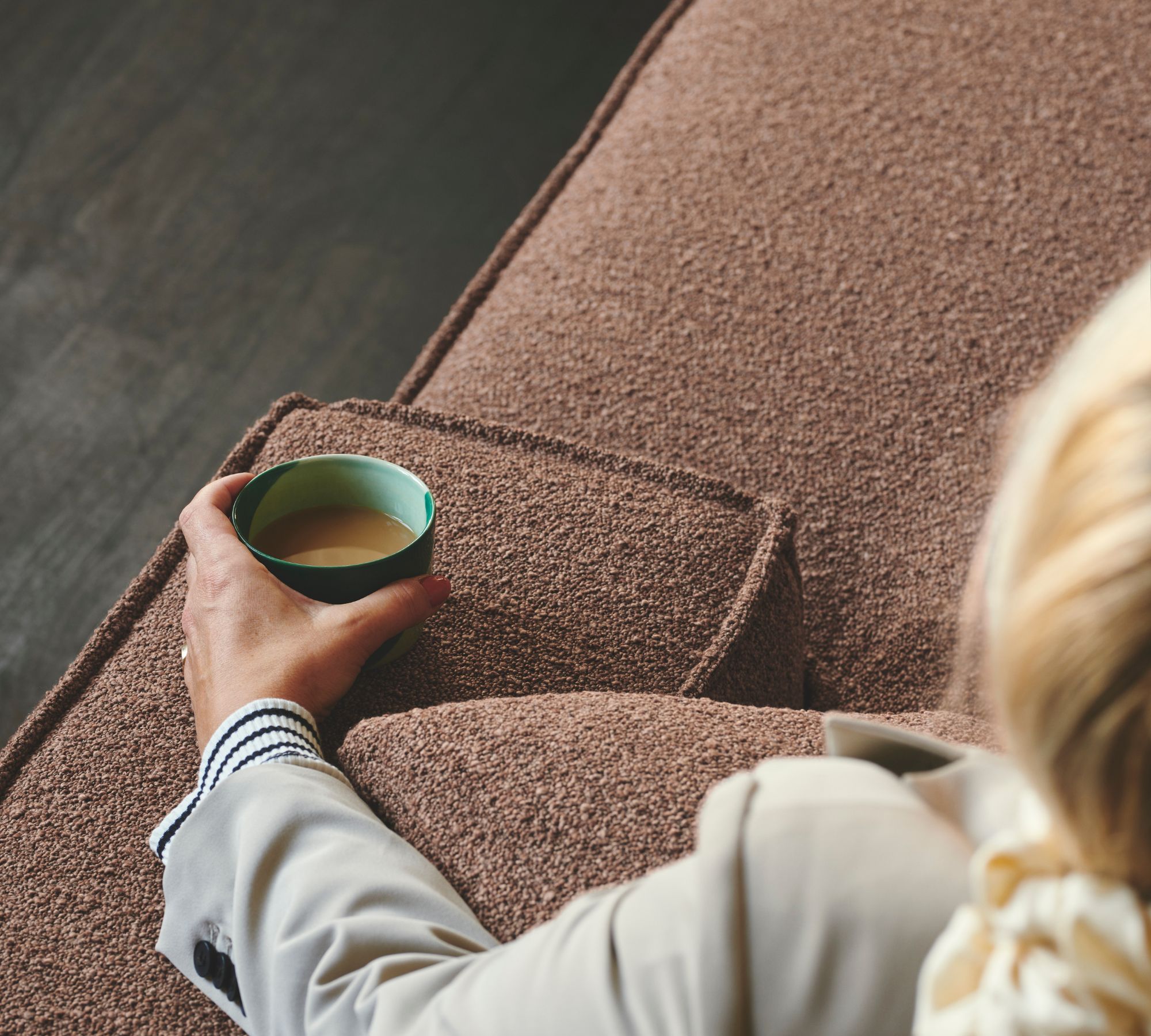 Daphne Modul 1-Sitzer Links Pebble Rust