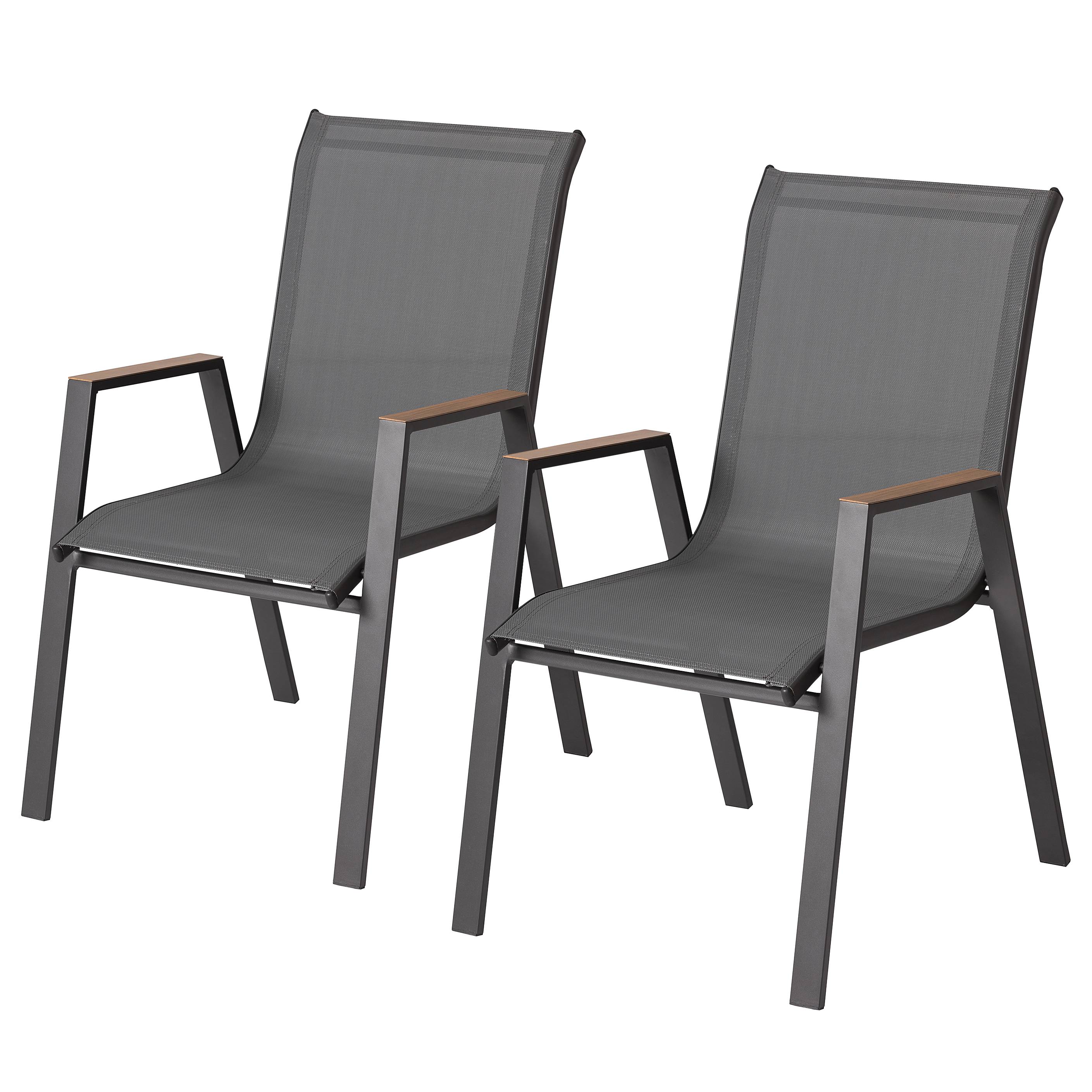 2x Stapelstuhl Tjorn Anthrazit