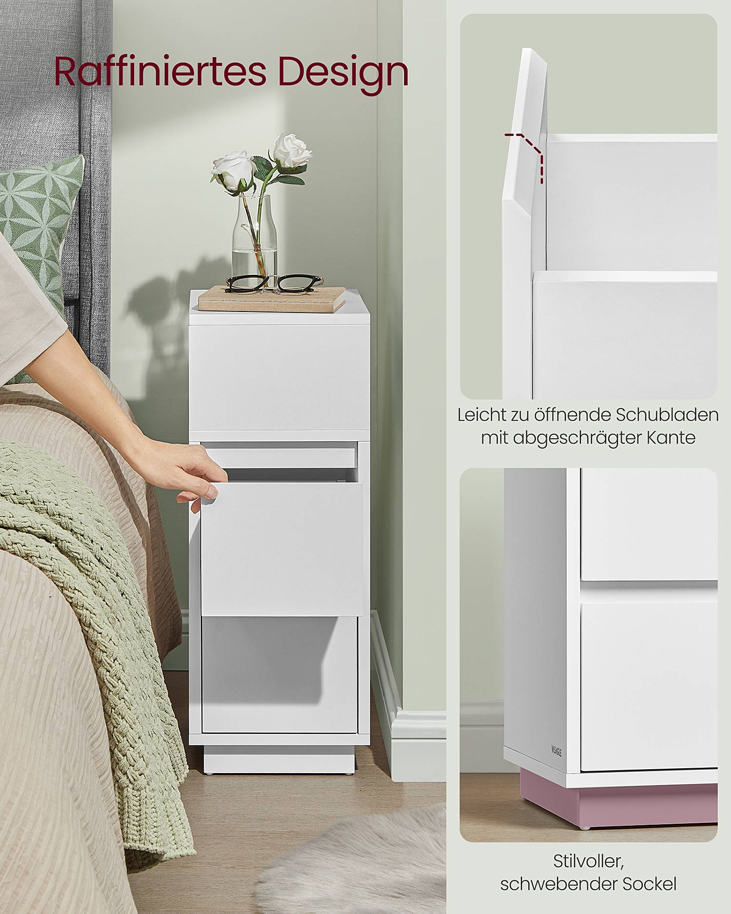 Dagiri Set of 2 Nightstands White