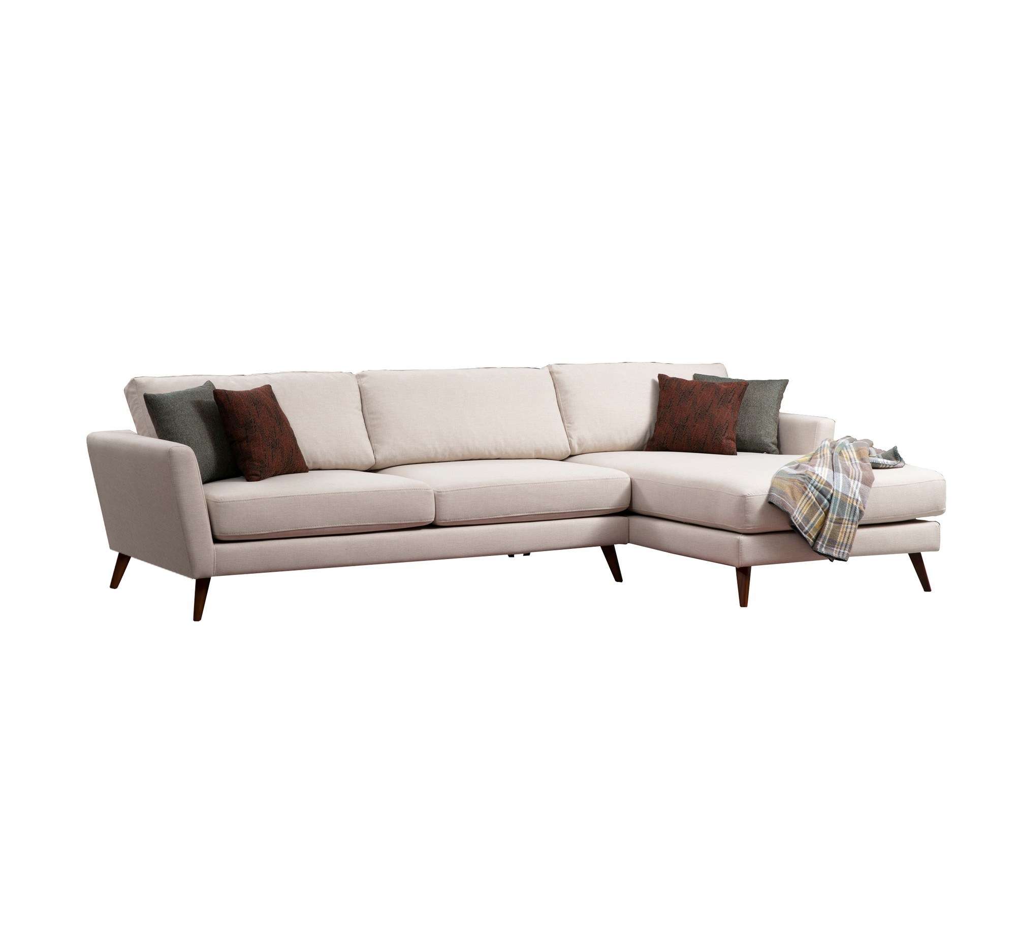 Mayorka Ecksofa Rechts Creme